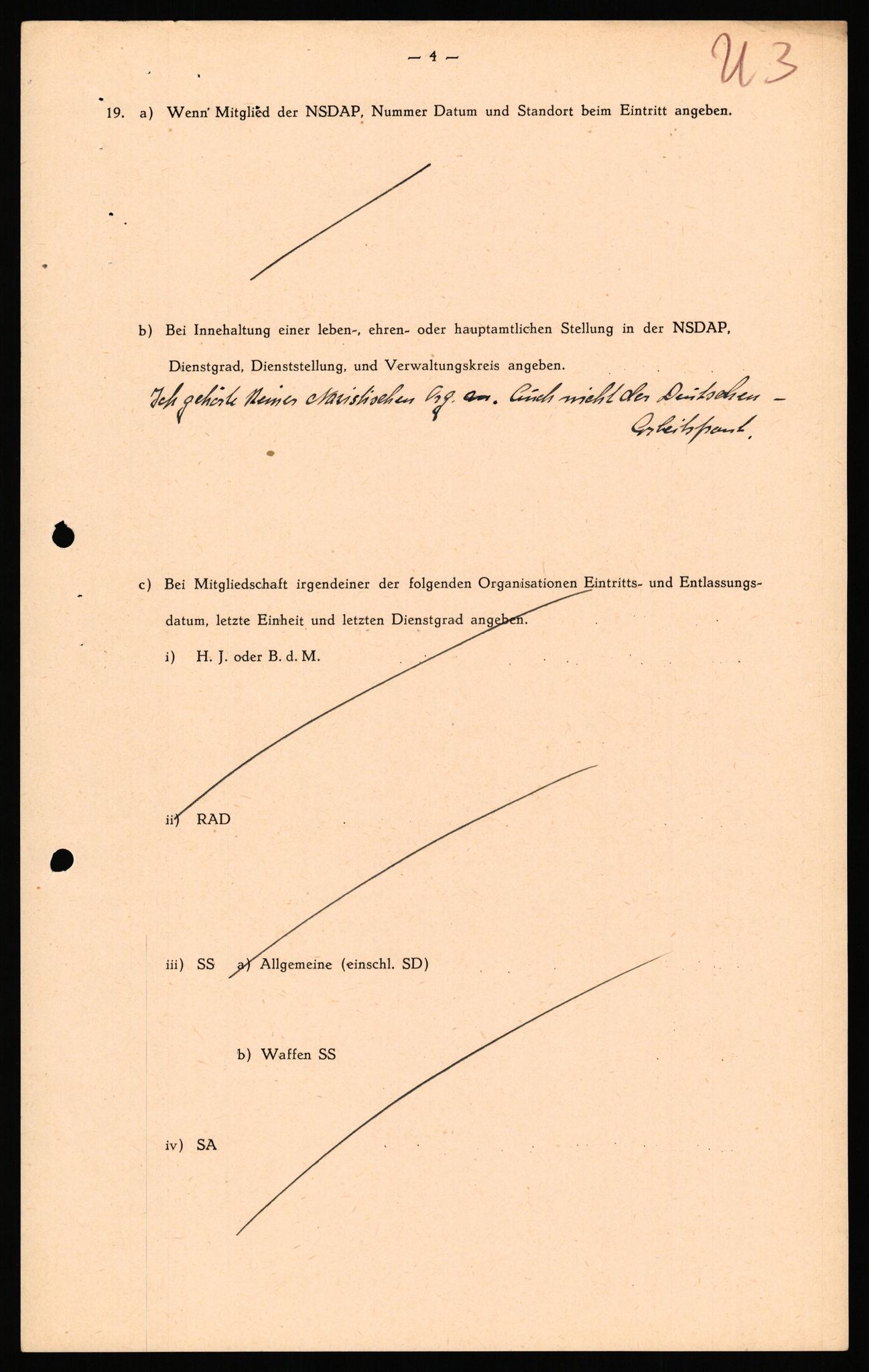 Forsvaret, Forsvarets overkommando II, AV/RA-RAFA-3915/D/Db/L0034: CI Questionaires. Tyske okkupasjonsstyrker i Norge. Tyskere., 1945-1946, p. 187