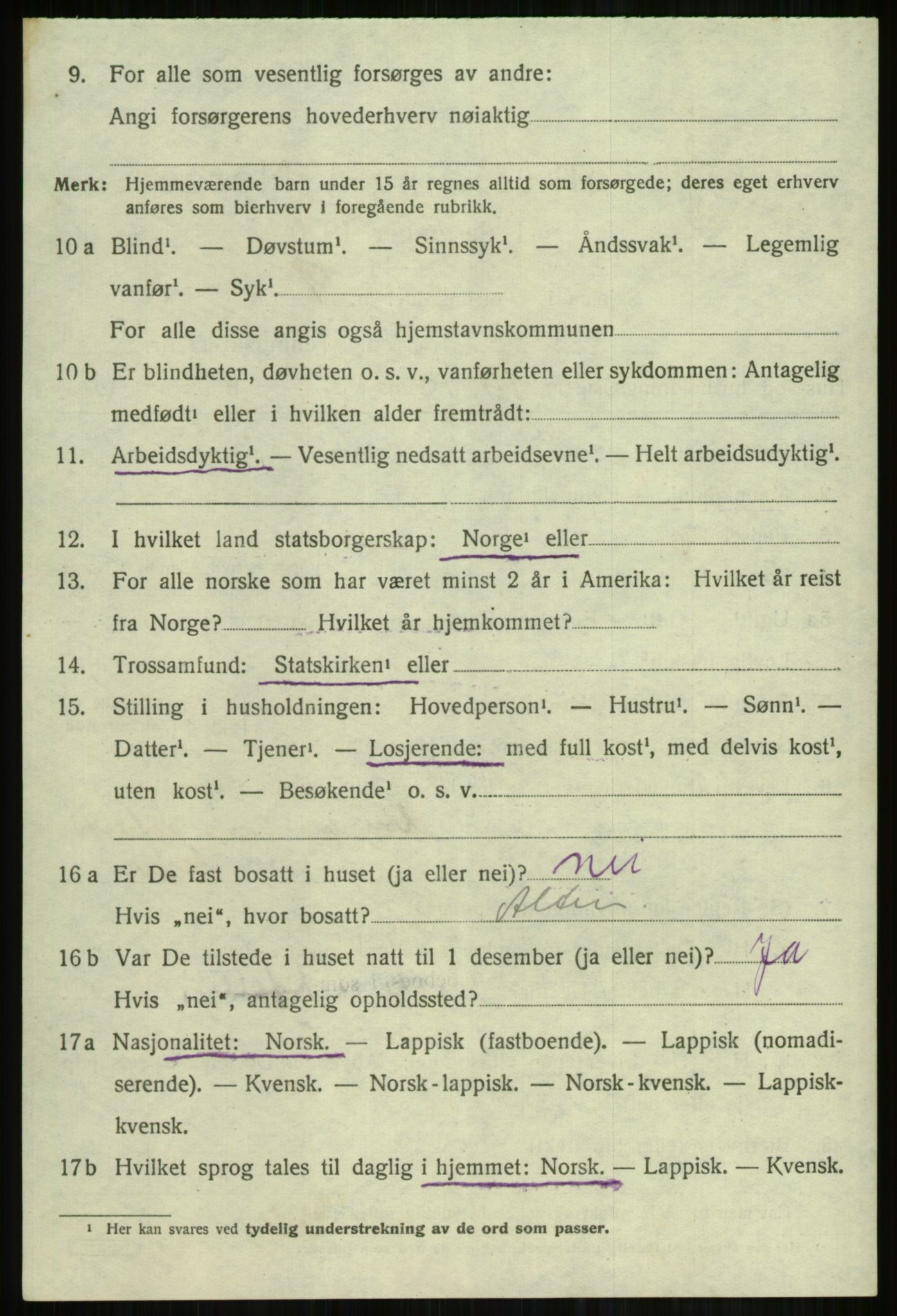 SATØ, 1920 census for Skjervøy, 1920, p. 2646