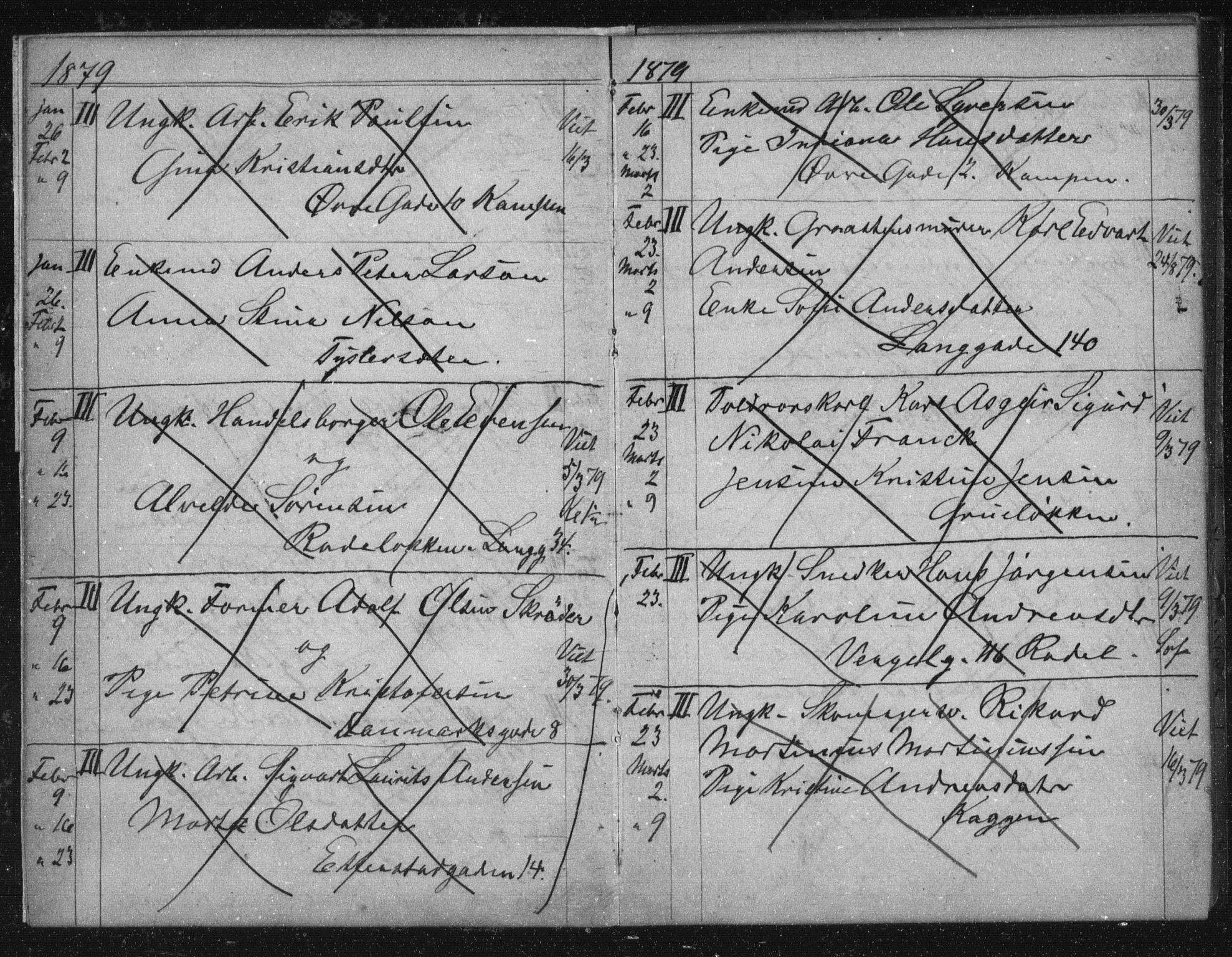 Østre Aker prestekontor Kirkebøker, AV/SAO-A-10840/H/Ha/L0005: Banns register no. I 5, 1879-1899