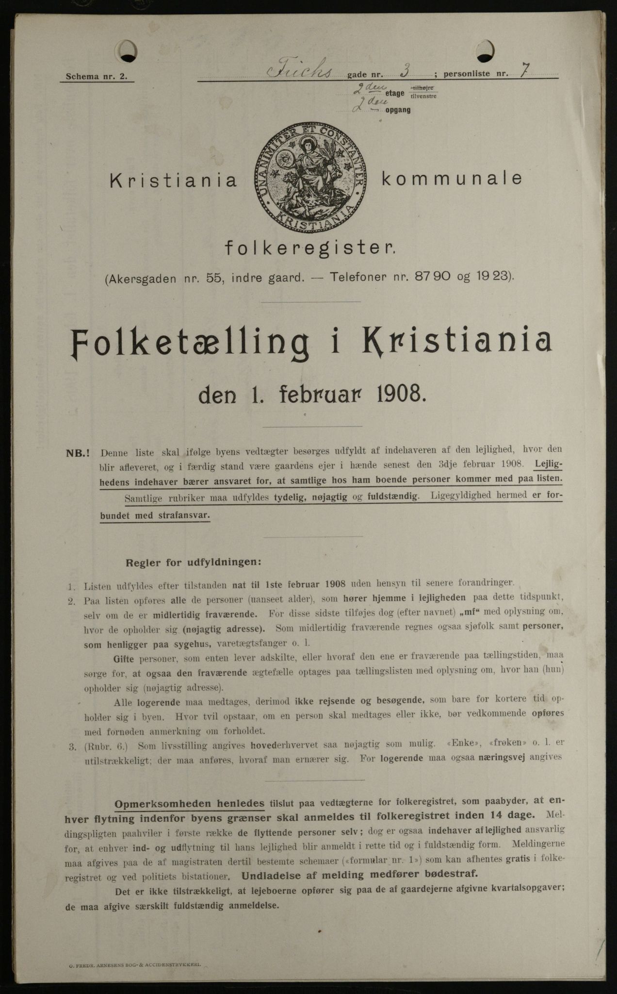 OBA, Municipal Census 1908 for Kristiania, 1908, p. 24196