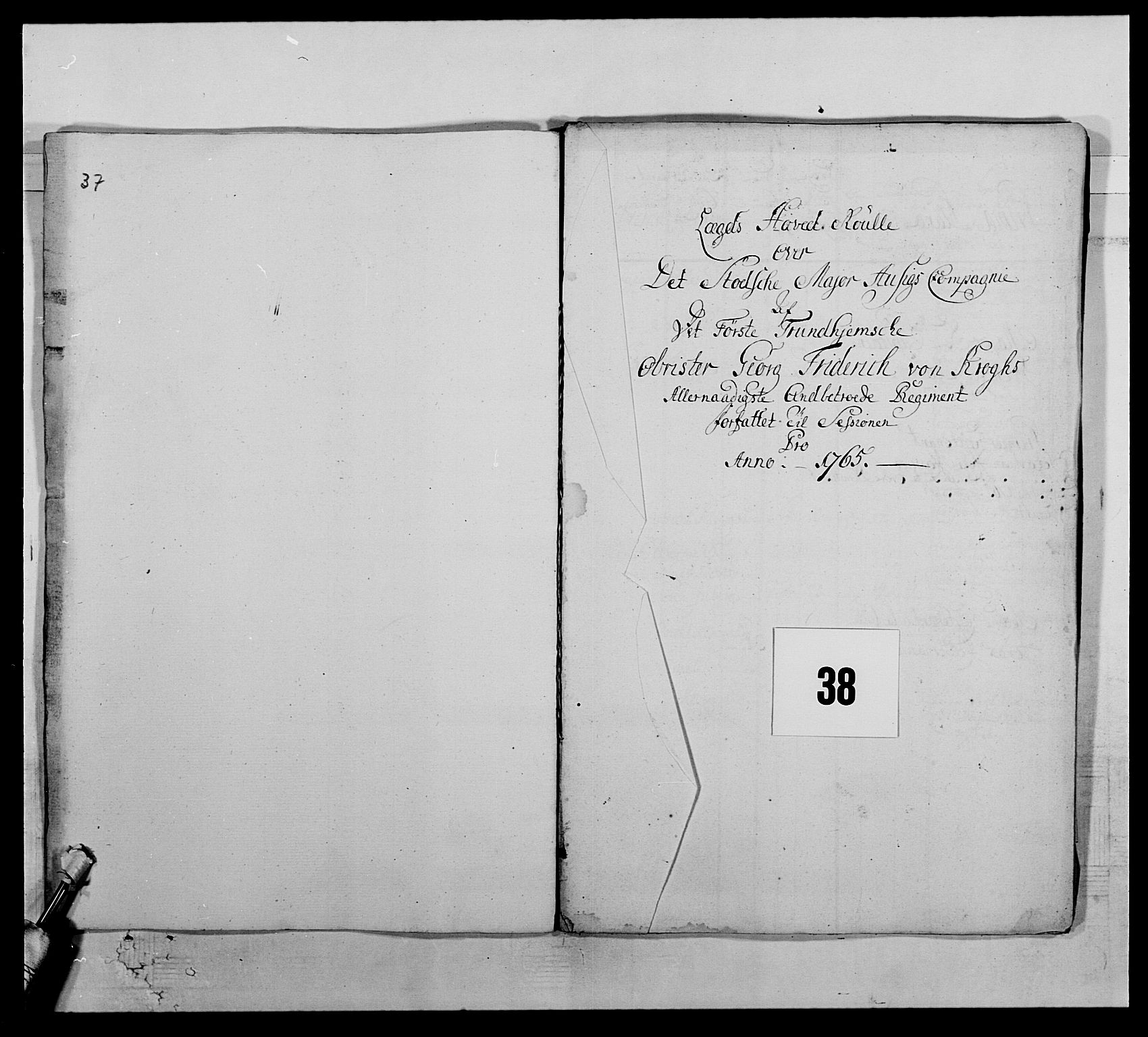 Kommanderende general (KG I) med Det norske krigsdirektorium, AV/RA-EA-5419/E/Ea/L0510: 1. Trondheimske regiment, 1756-1765, p. 462