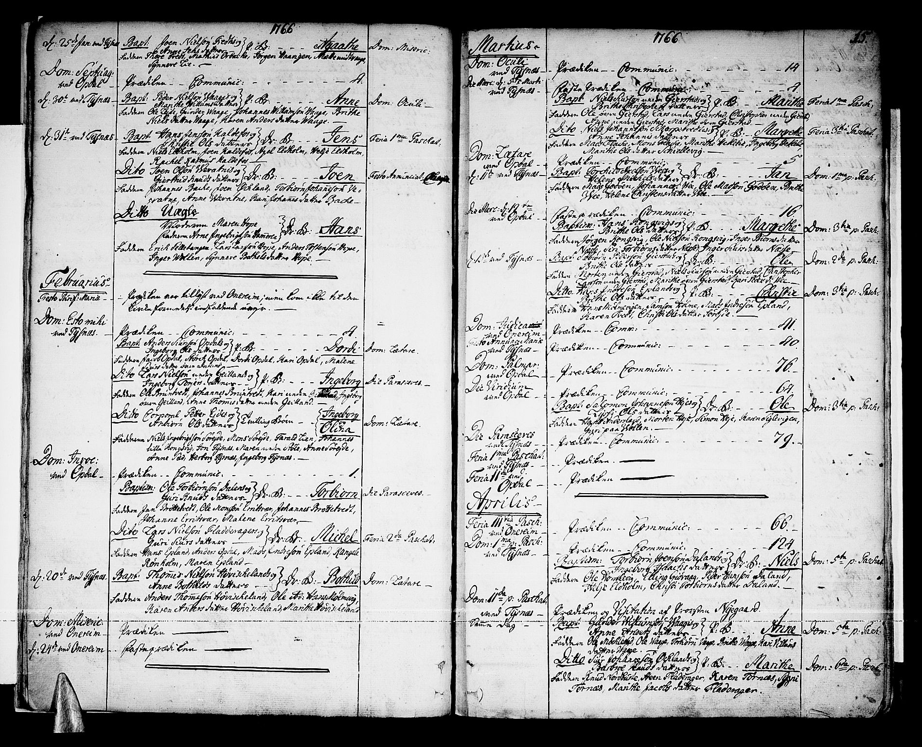 Tysnes sokneprestembete, SAB/A-78601/H/Haa: Parish register (official) no. A 5, 1762-1793, p. 15