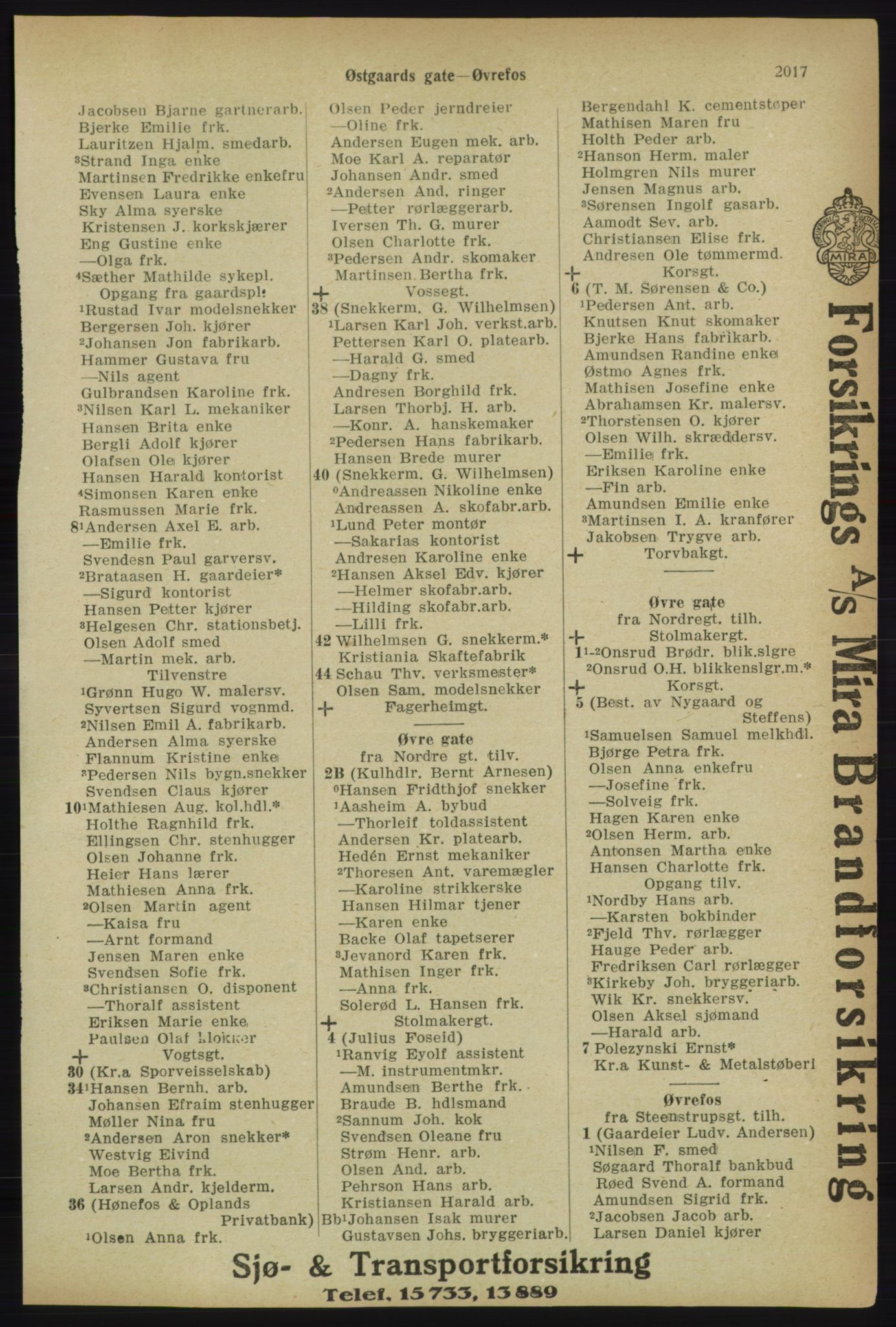 Kristiania/Oslo adressebok, PUBL/-, 1918, p. 2170