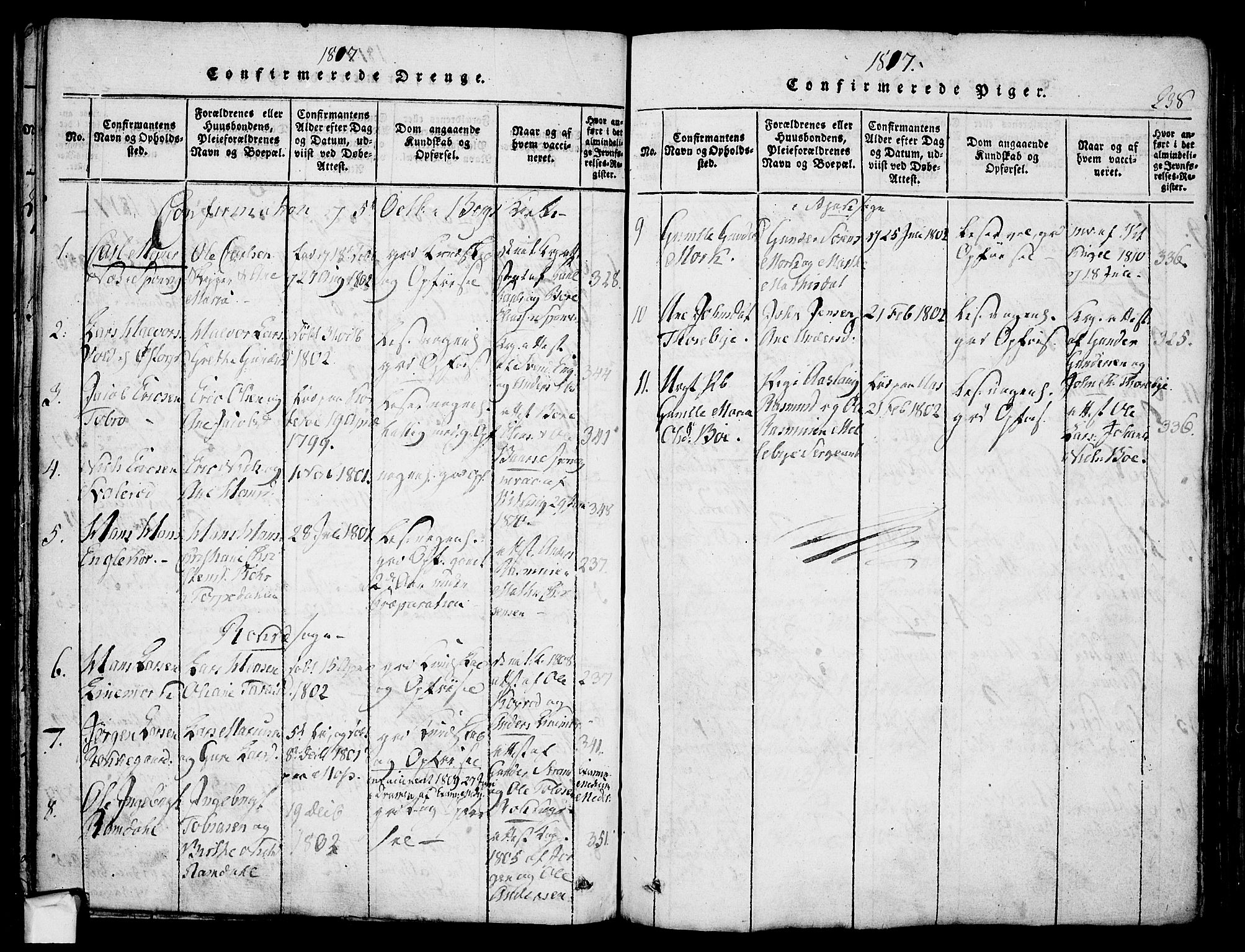 Berg prestekontor Kirkebøker, SAO/A-10902/F/Fa/L0002: Parish register (official) no. I 2, 1815-1831, p. 238