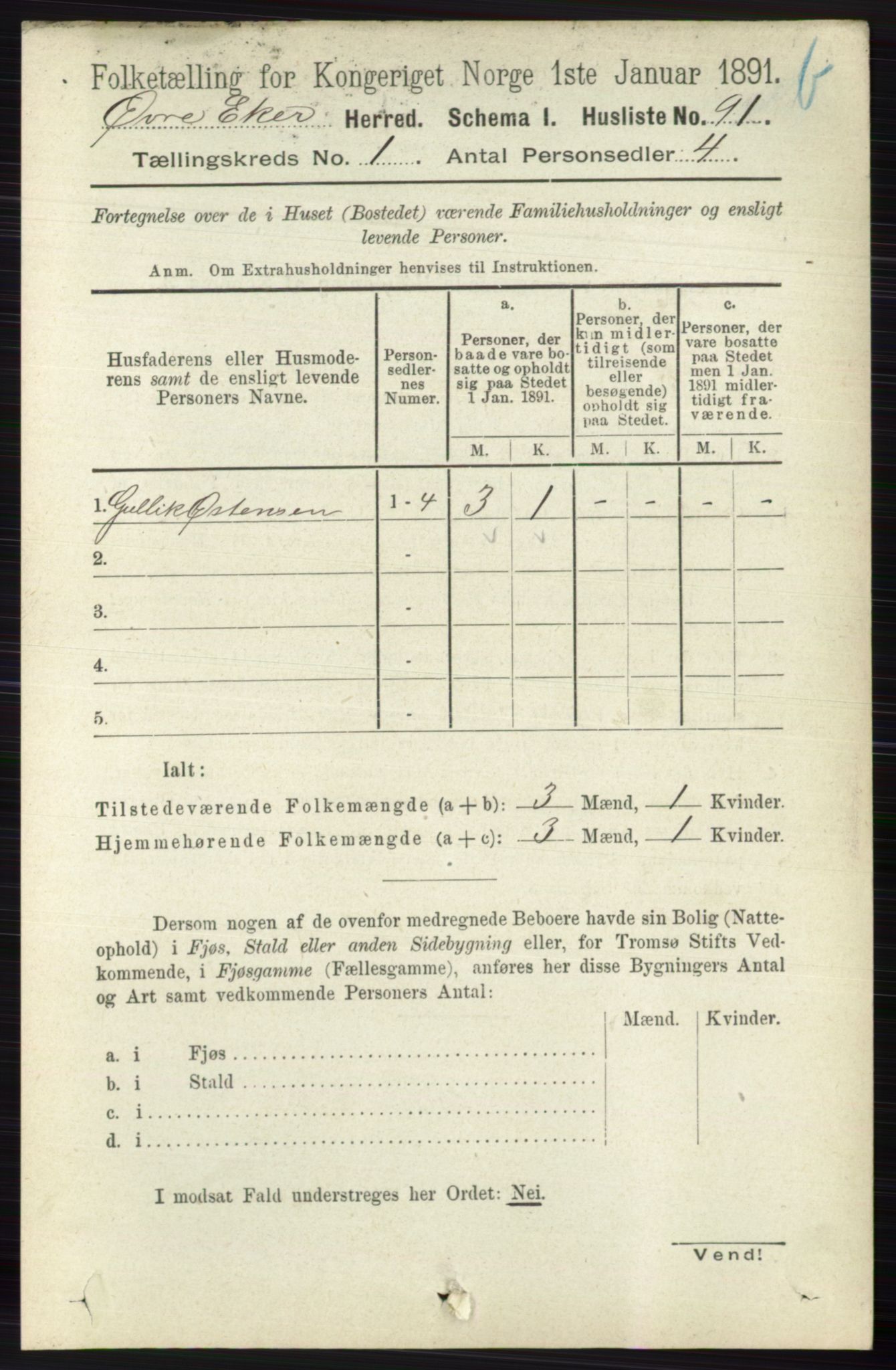 RA, 1891 census for 0624 Øvre Eiker, 1891, p. 7818