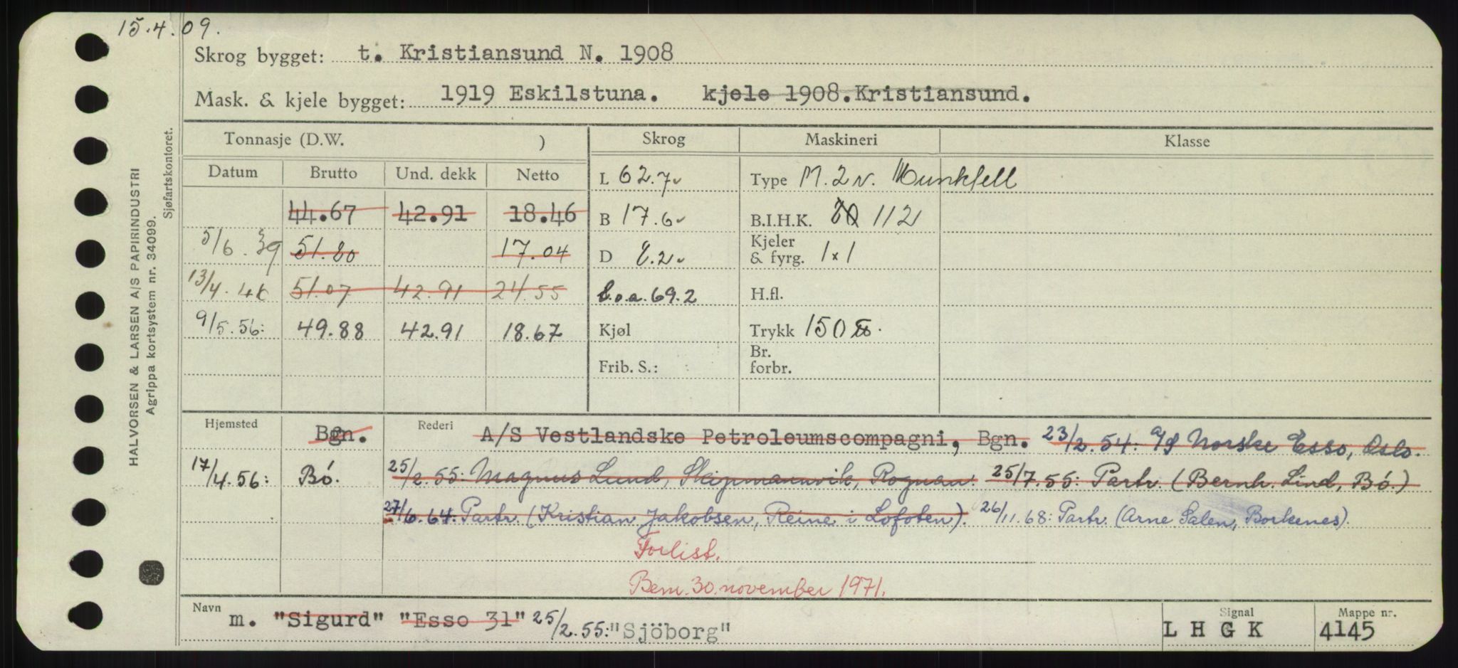 Sjøfartsdirektoratet med forløpere, Skipsmålingen, RA/S-1627/H/Hd/L0033: Fartøy, Sevi-Sjø, p. 347