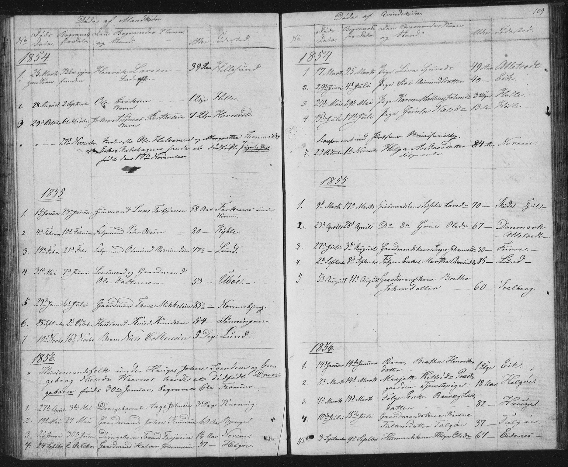 Nedstrand sokneprestkontor, AV/SAST-A-101841/01/V: Parish register (copy) no. B 2, 1848-1933, p. 109