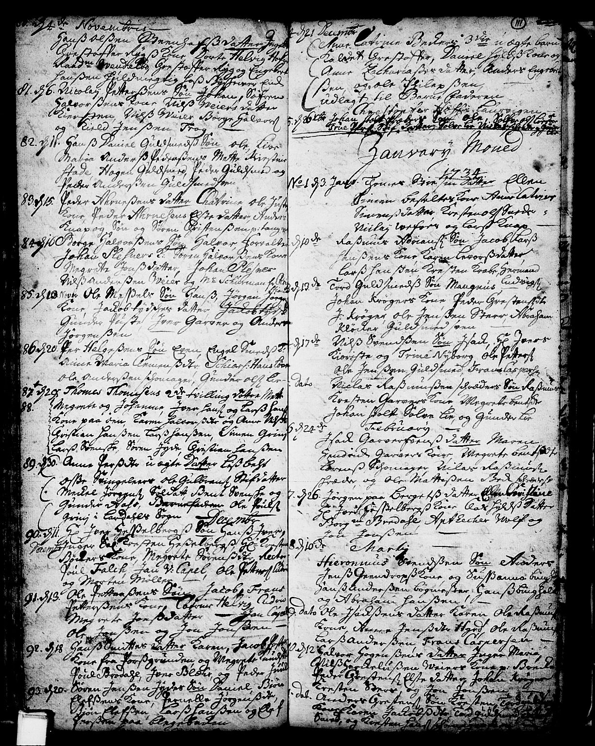 Skien kirkebøker, SAKO/A-302/F/Fa/L0002: Parish register (official) no. 2, 1716-1757, p. 111