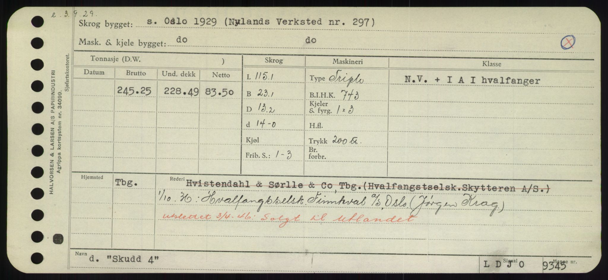 Sjøfartsdirektoratet med forløpere, Skipsmålingen, RA/S-1627/H/Hd/L0034: Fartøy, Sk-Slå, p. 295