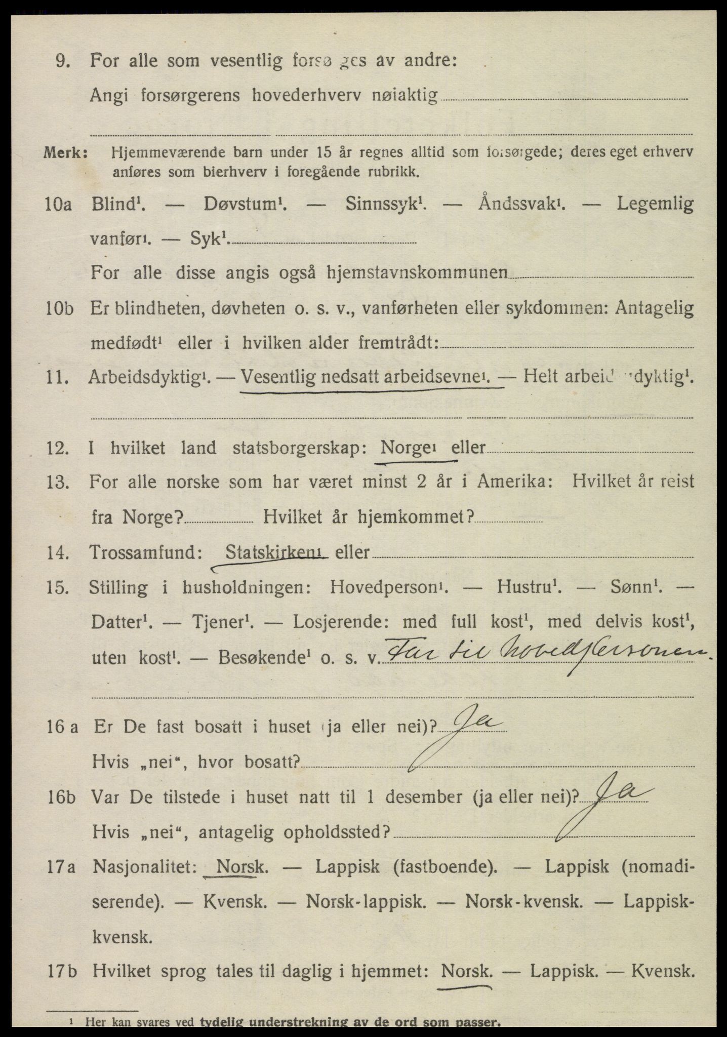 SAT, 1920 census for Skogn, 1920, p. 6988