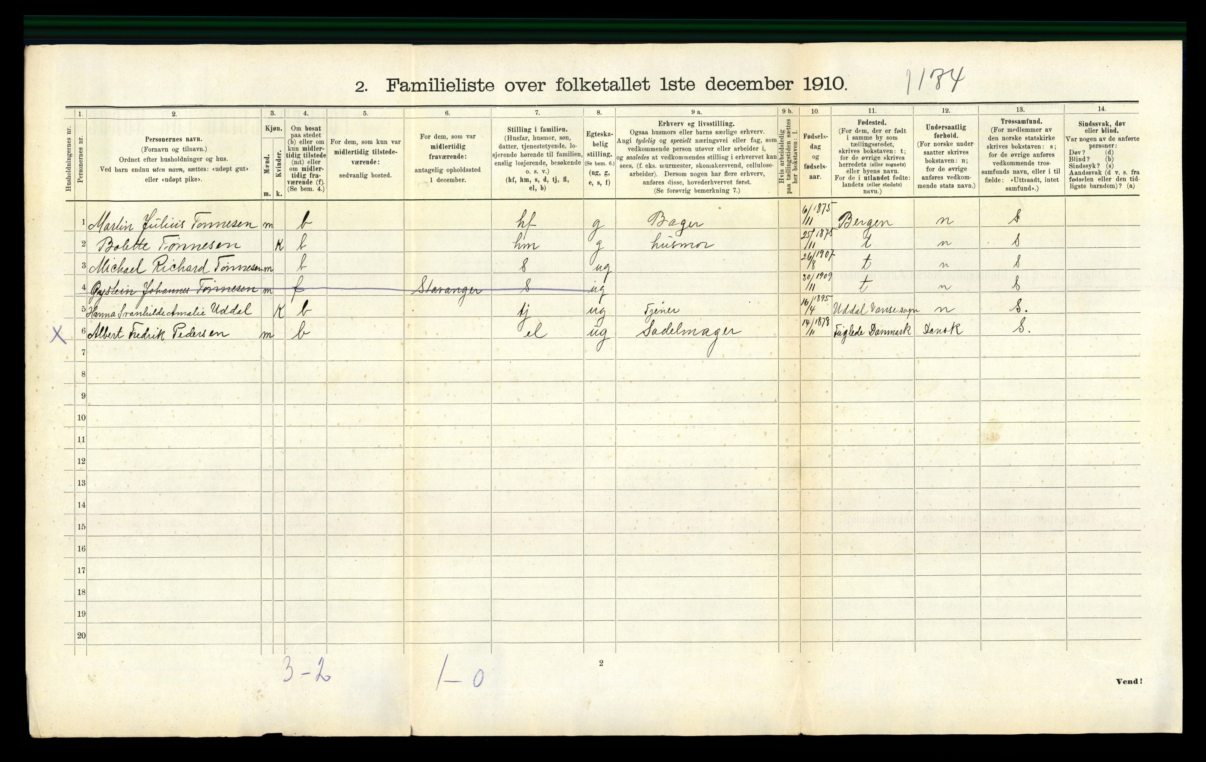 RA, 1910 census for Flekkefjord, 1910, p. 813