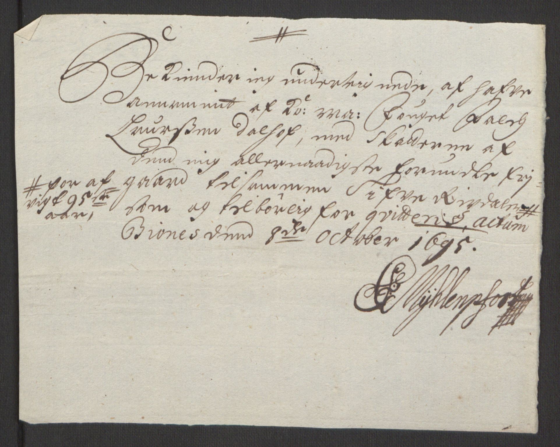 Rentekammeret inntil 1814, Reviderte regnskaper, Fogderegnskap, AV/RA-EA-4092/R48/L2976: Fogderegnskap Sunnhordland og Hardanger, 1695-1696, p. 110