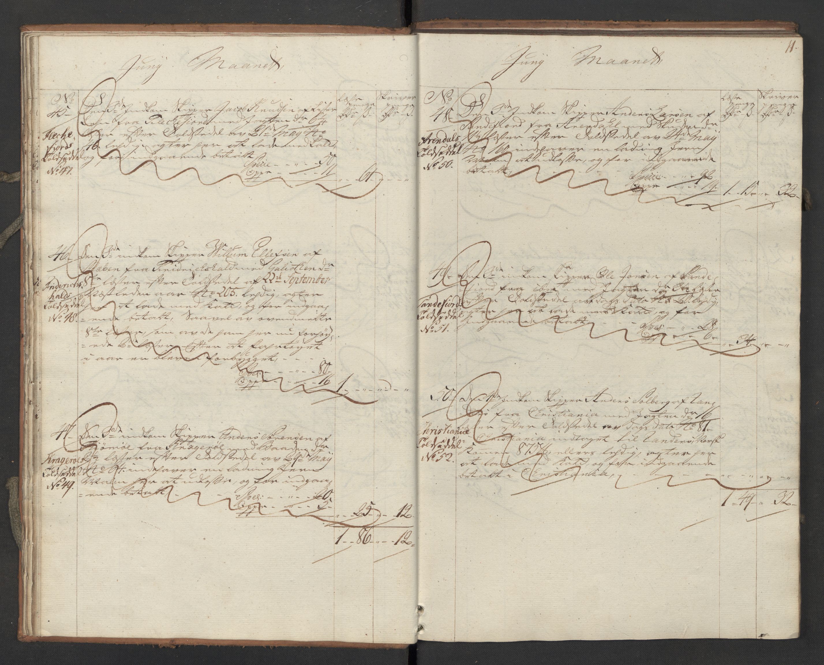 Generaltollkammeret, tollregnskaper, AV/RA-EA-5490/R06/L0062/0002: Tollregnskaper Kristiania / Inngående hovedtollbok Slependen, 1762, p. 10b-11a