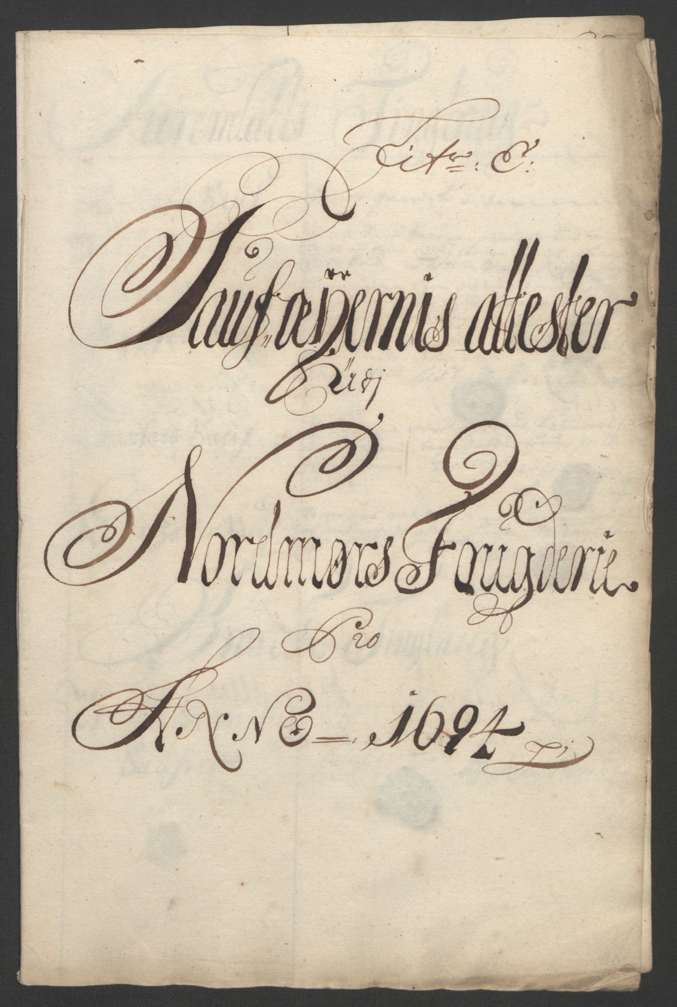 Rentekammeret inntil 1814, Reviderte regnskaper, Fogderegnskap, RA/EA-4092/R56/L3736: Fogderegnskap Nordmøre, 1694-1696, p. 86