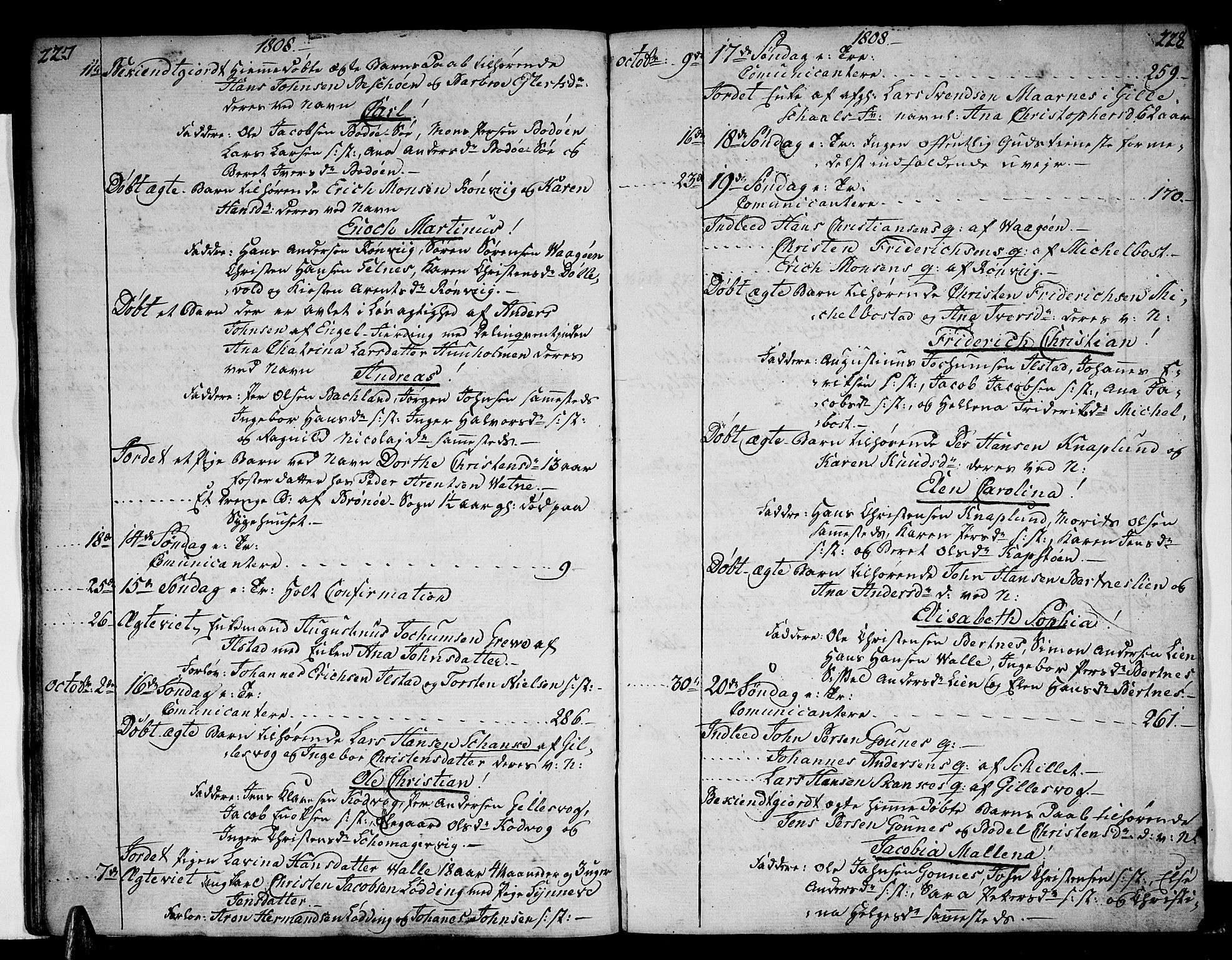 Ministerialprotokoller, klokkerbøker og fødselsregistre - Nordland, AV/SAT-A-1459/801/L0004: Parish register (official) no. 801A04, 1796-1817, p. 227-228