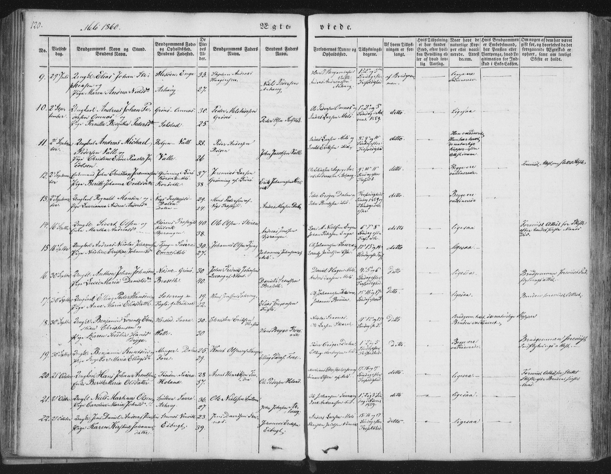 Ministerialprotokoller, klokkerbøker og fødselsregistre - Nordland, AV/SAT-A-1459/841/L0604: Parish register (official) no. 841A09 /2, 1845-1862, p. 120