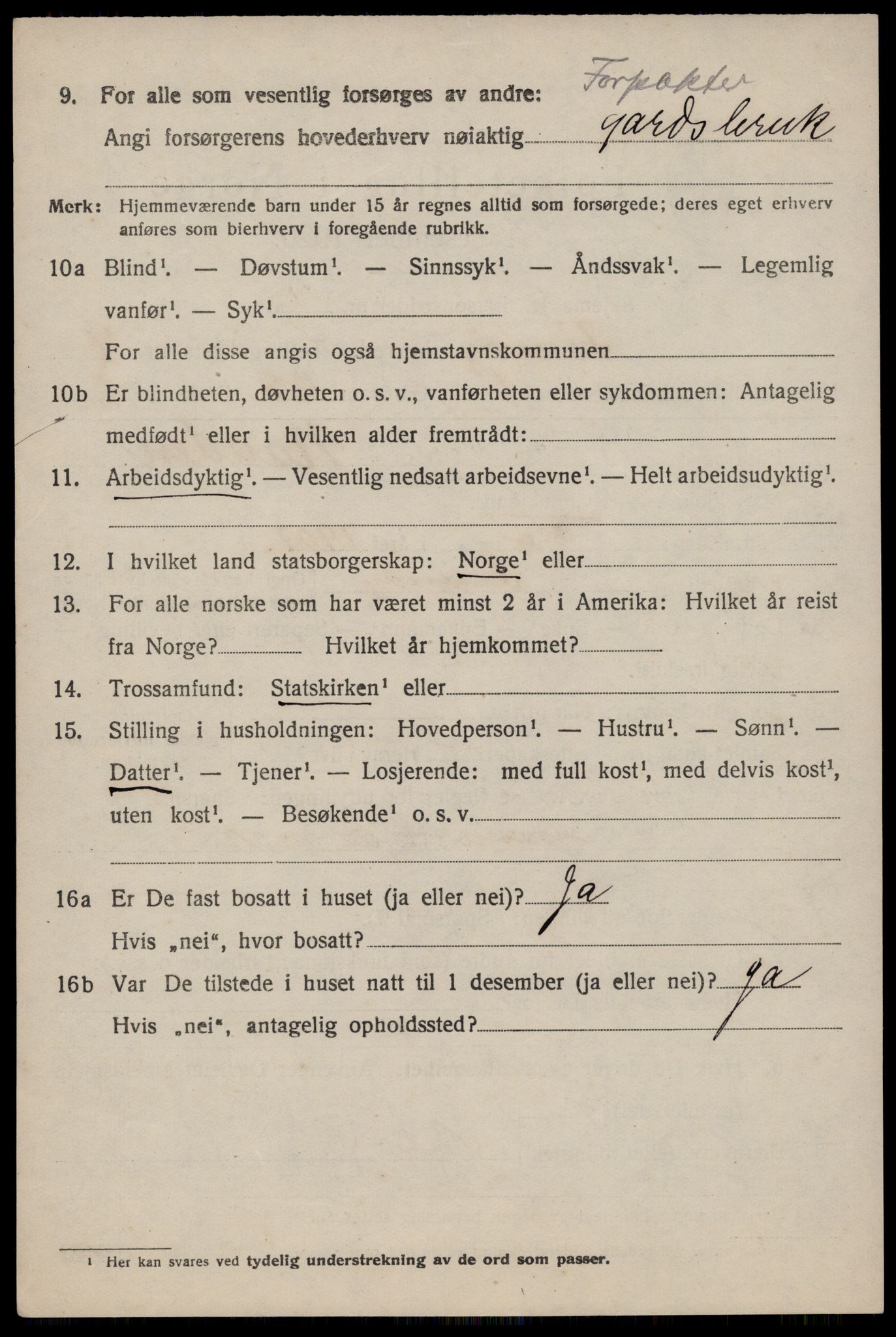 SAST, 1920 census for Finnøy, 1920, p. 2465