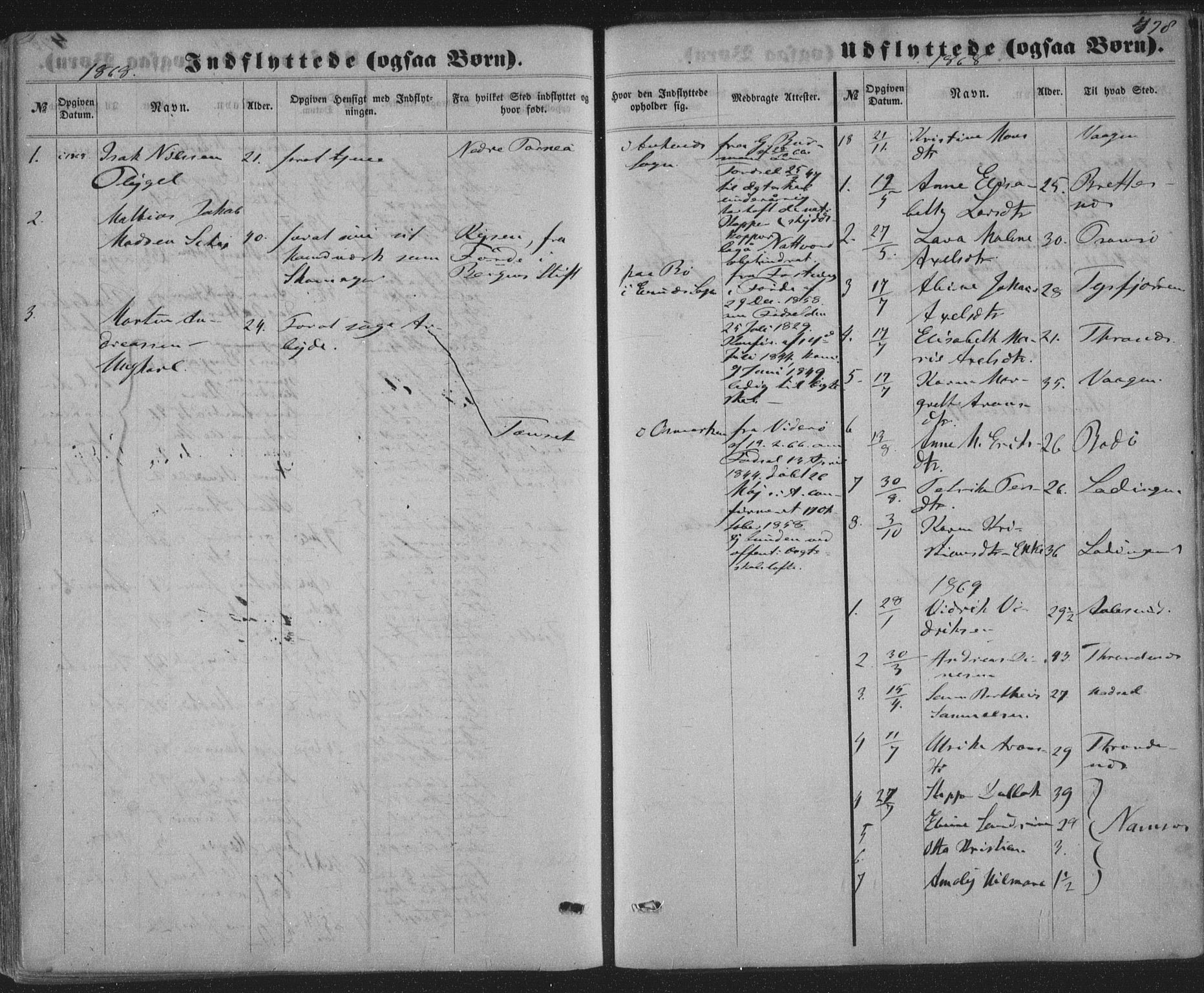 Ministerialprotokoller, klokkerbøker og fødselsregistre - Nordland, SAT/A-1459/863/L0896: Parish register (official) no. 863A08, 1861-1871, p. 478