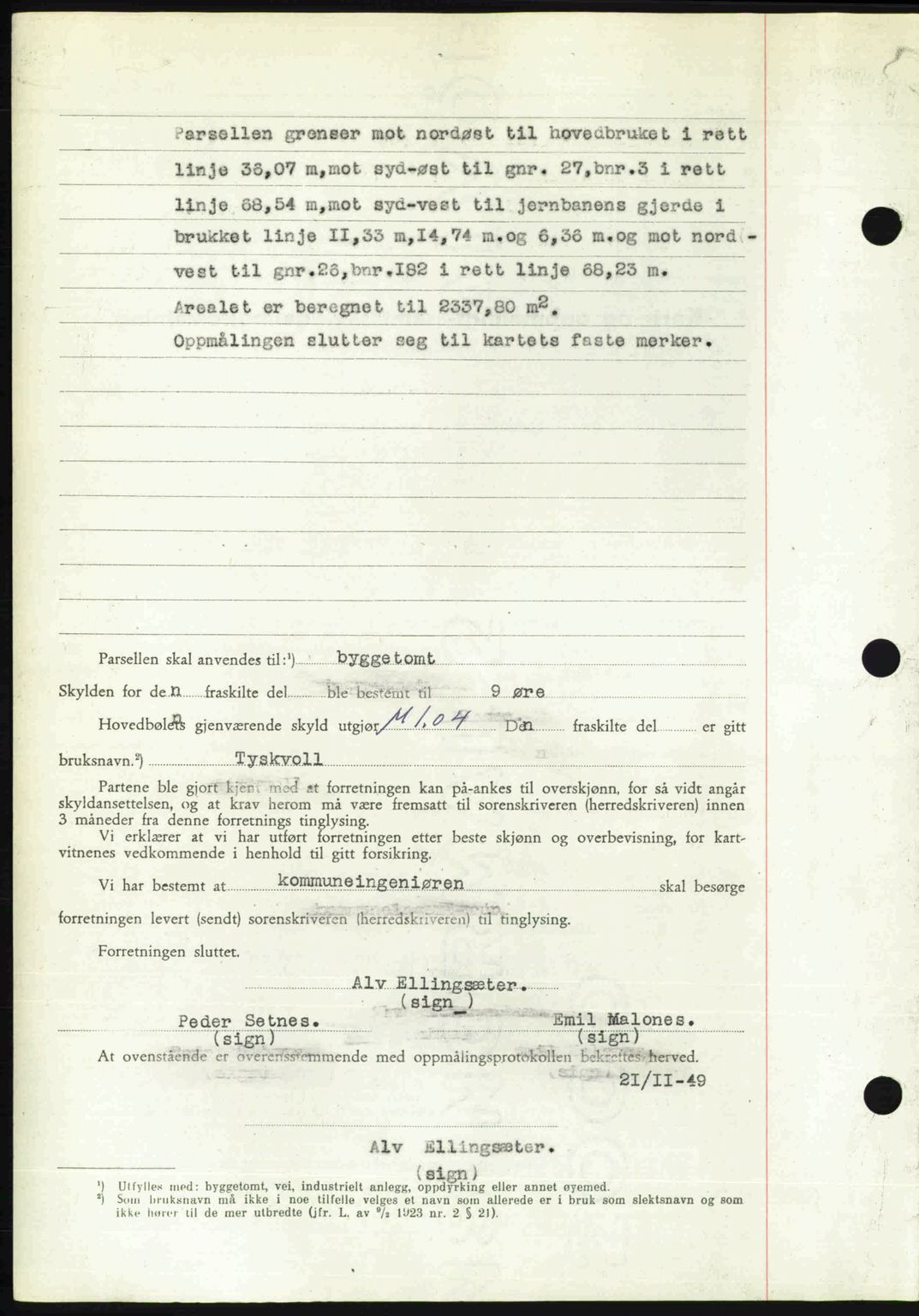Romsdal sorenskriveri, SAT/A-4149/1/2/2C: Mortgage book no. A33, 1950-1950, Diary no: : 988/1950