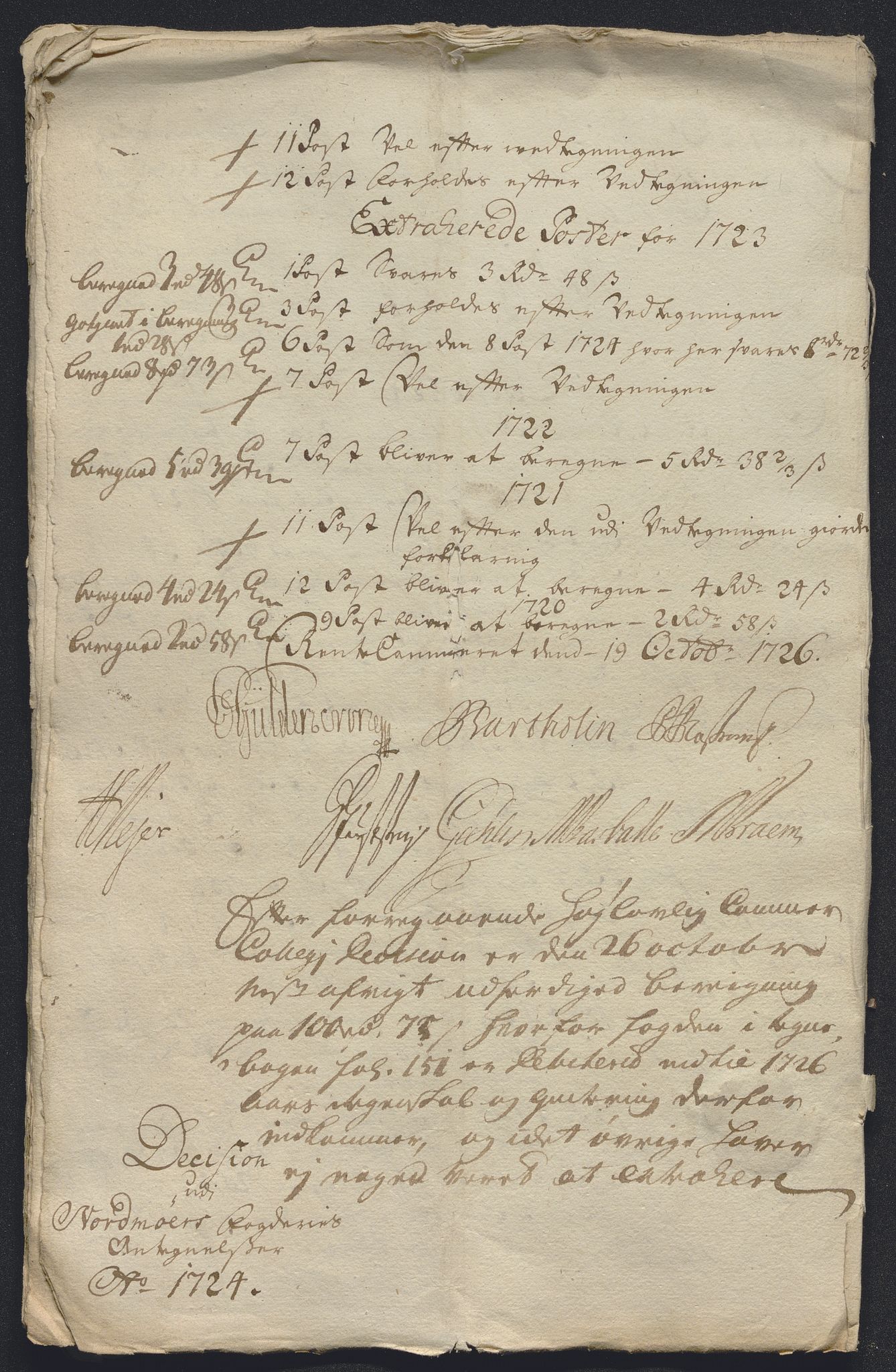 Rentekammeret inntil 1814, Reviderte regnskaper, Fogderegnskap, RA/EA-4092/R56/L3757: Fogderegnskap Nordmøre, 1724, p. 333