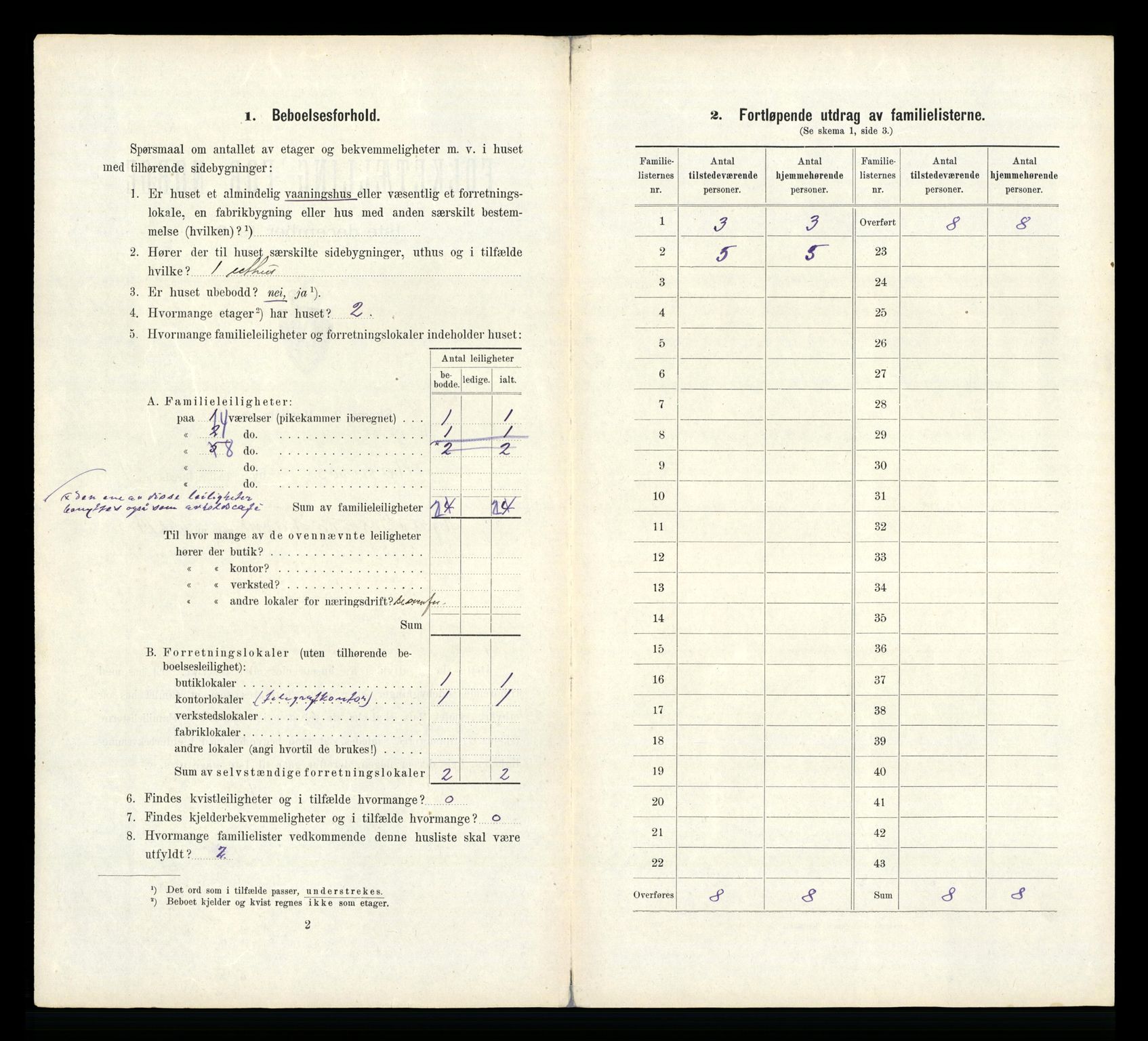 RA, 1910 census for Namsos, 1910, p. 1005