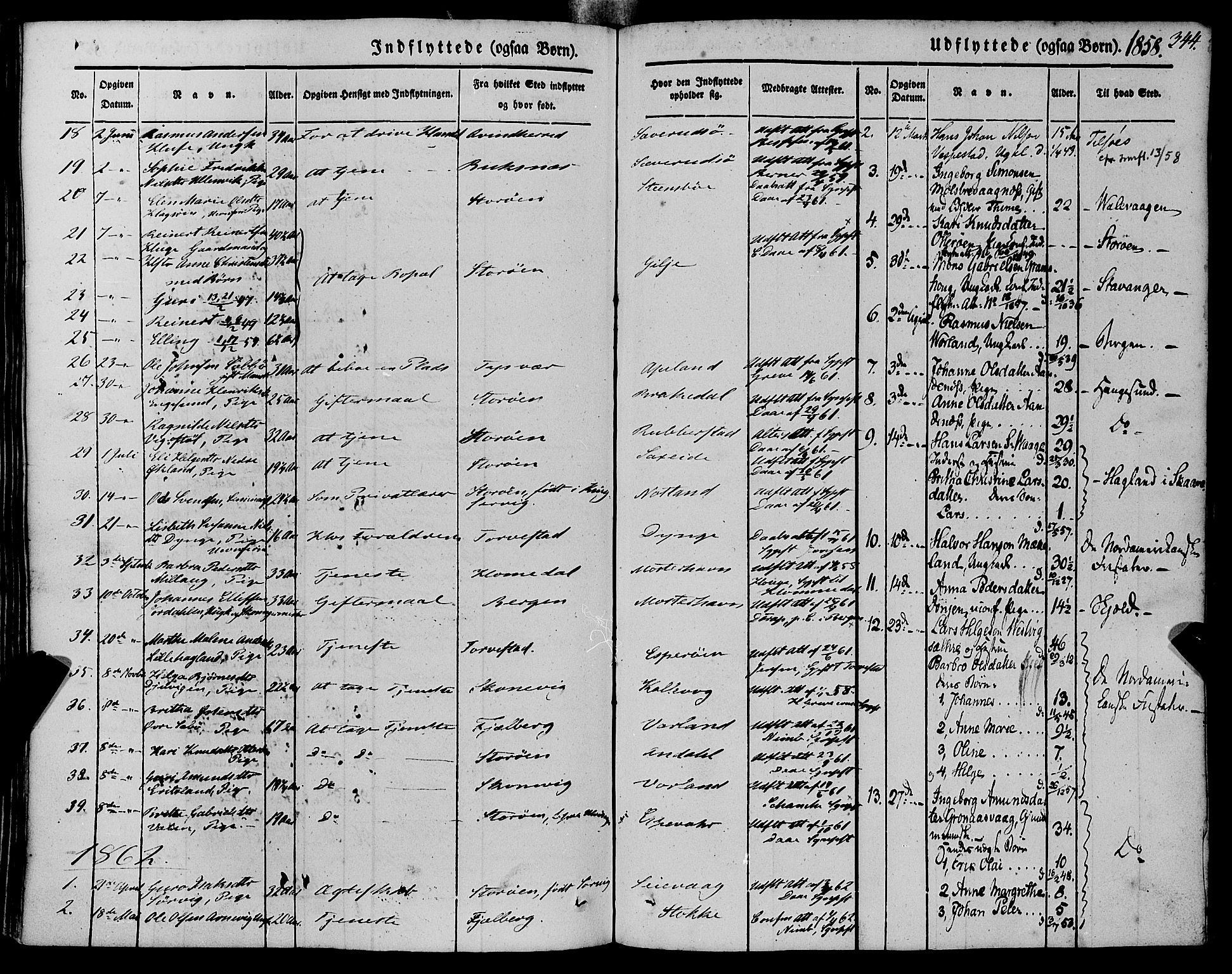 Finnås sokneprestembete, AV/SAB-A-99925/H/Ha/Haa/Haaa/L0007: Parish register (official) no. A 7, 1850-1862, p. 344