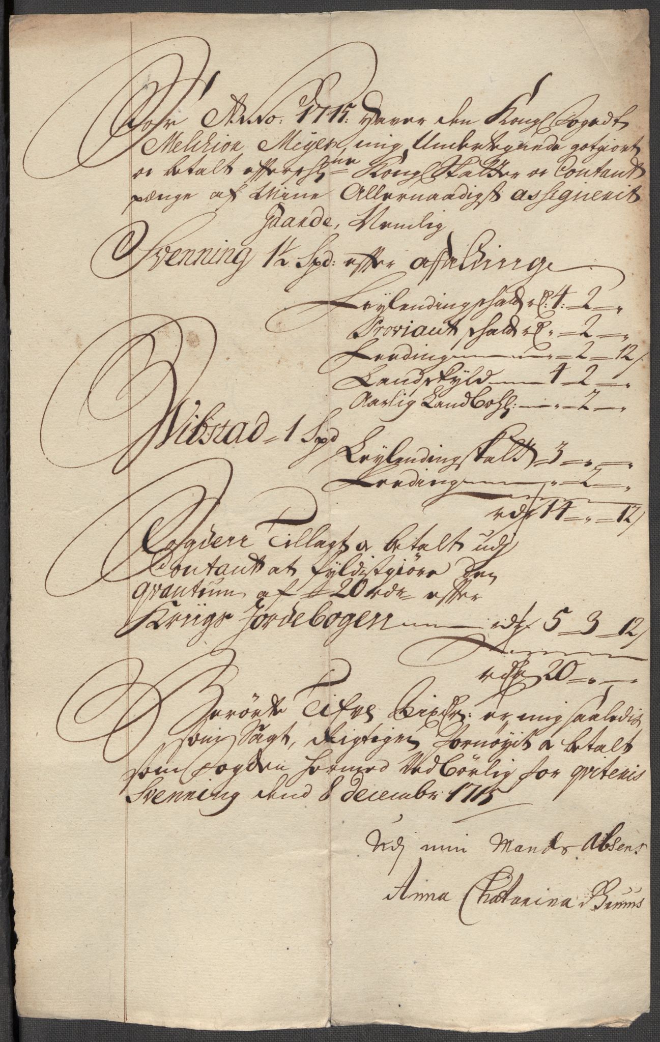 Rentekammeret inntil 1814, Reviderte regnskaper, Fogderegnskap, AV/RA-EA-4092/R64/L4436: Fogderegnskap Namdal, 1715, p. 189