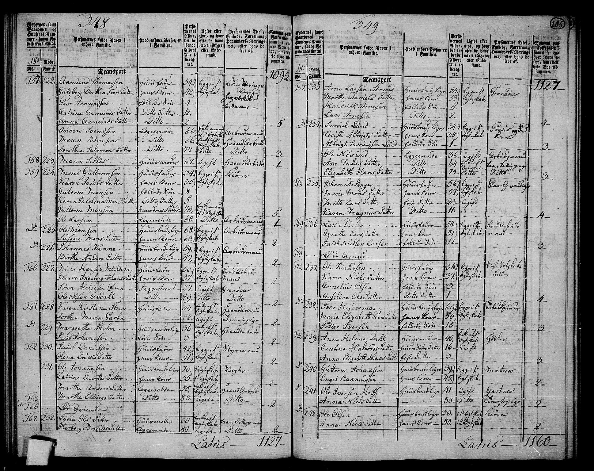 RA, 1801 census for 1301 Bergen, 1801, p. 204b-205a