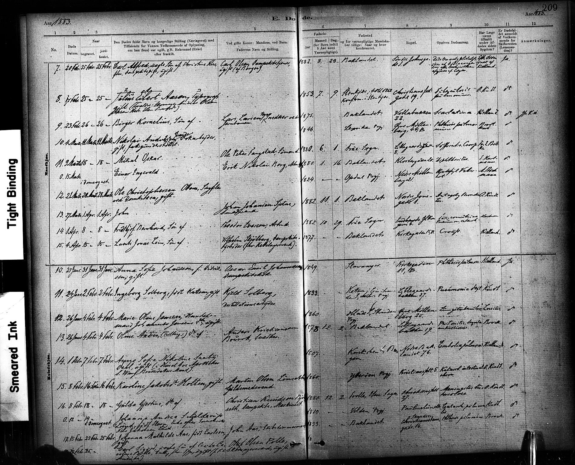 Ministerialprotokoller, klokkerbøker og fødselsregistre - Sør-Trøndelag, SAT/A-1456/604/L0189: Parish register (official) no. 604A10, 1878-1892, p. 209