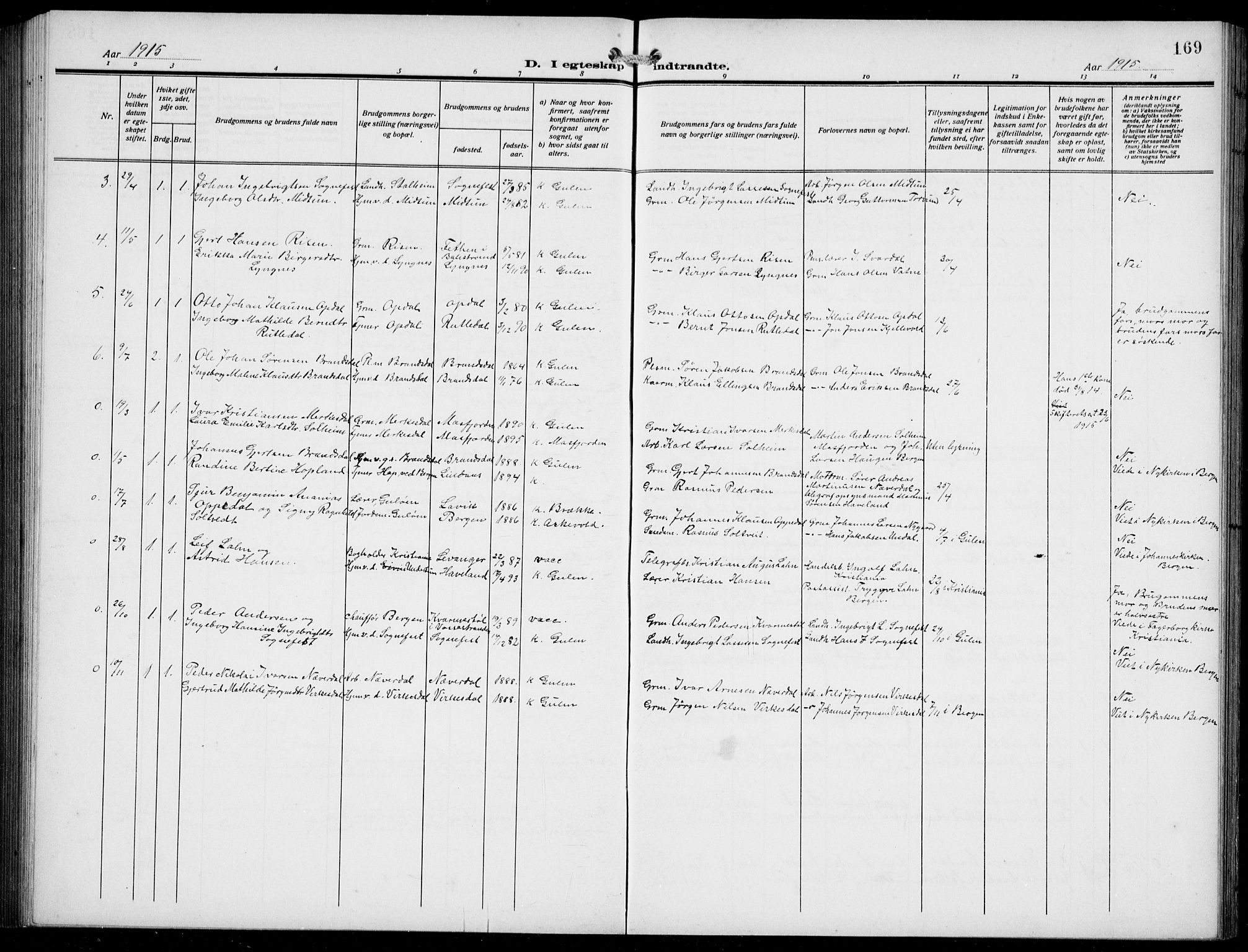 Gulen sokneprestembete, AV/SAB-A-80201/H/Hab/Habb/L0004: Parish register (copy) no. B 4, 1908-1936, p. 169