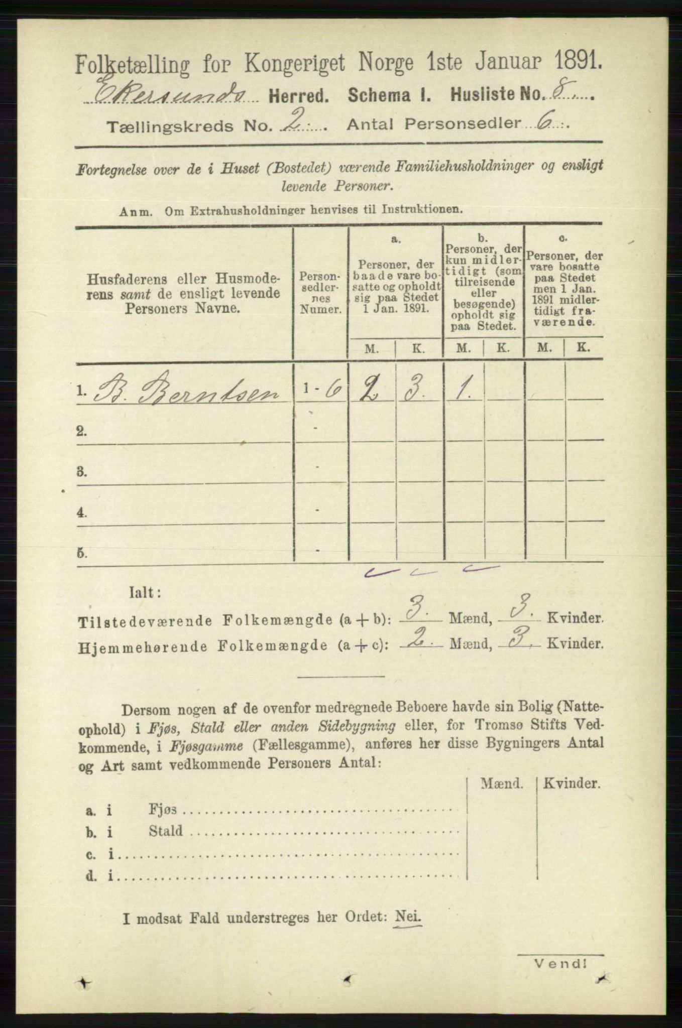 RA, 1891 census for 1116 Eigersund herred, 1891, p. 379