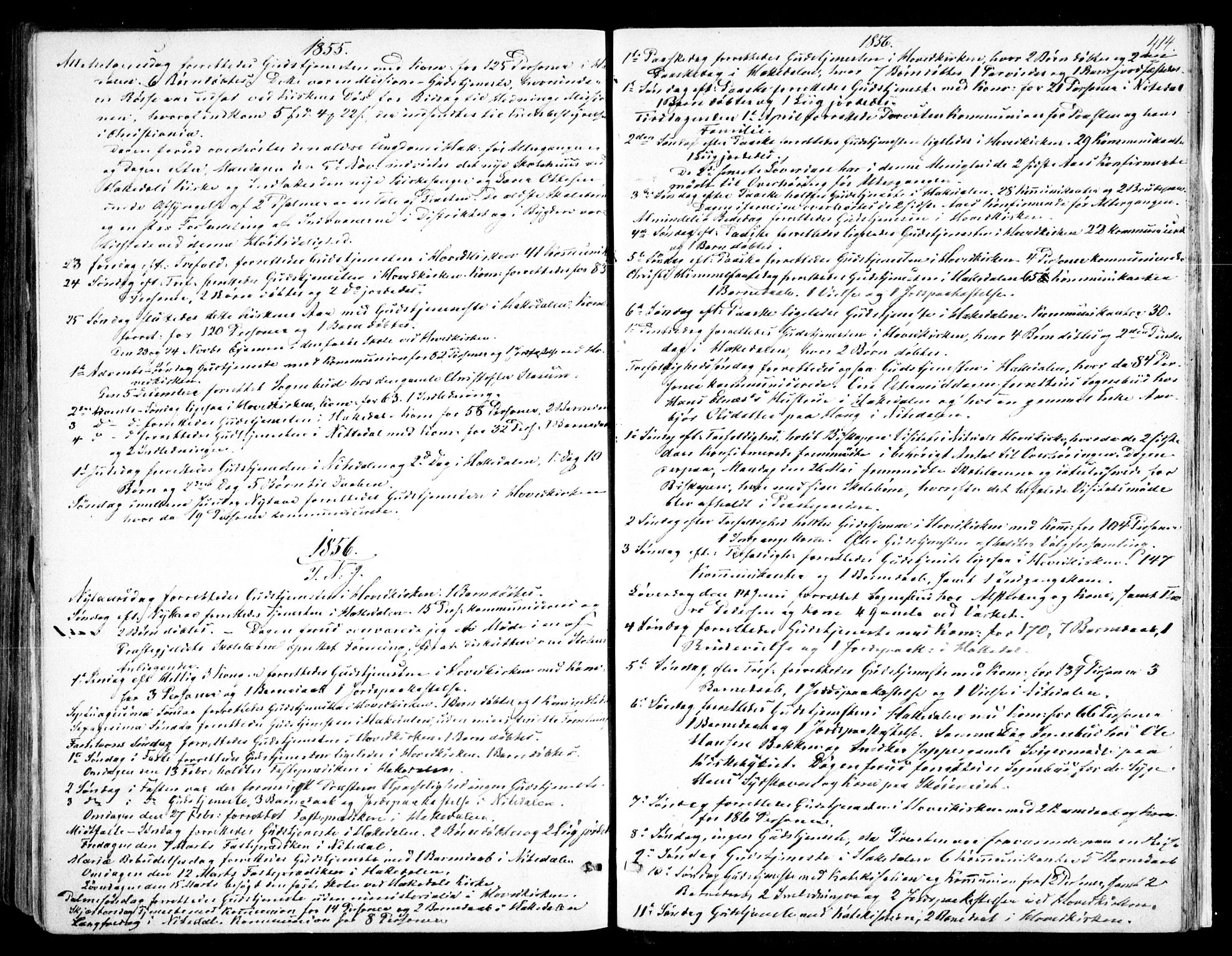 Nittedal prestekontor Kirkebøker, SAO/A-10365a/F/Fa/L0005: Parish register (official) no. I 5, 1850-1862, p. 414
