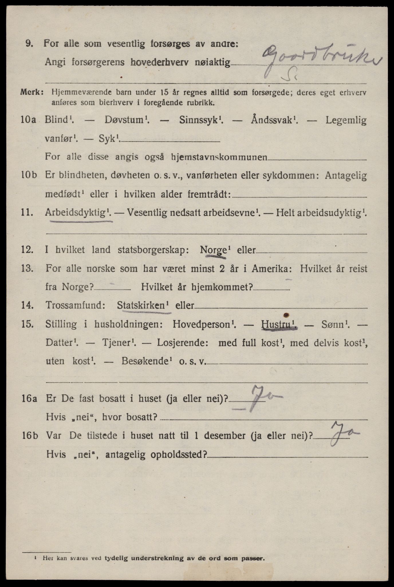 SAST, 1920 census for Vikedal, 1920, p. 5294