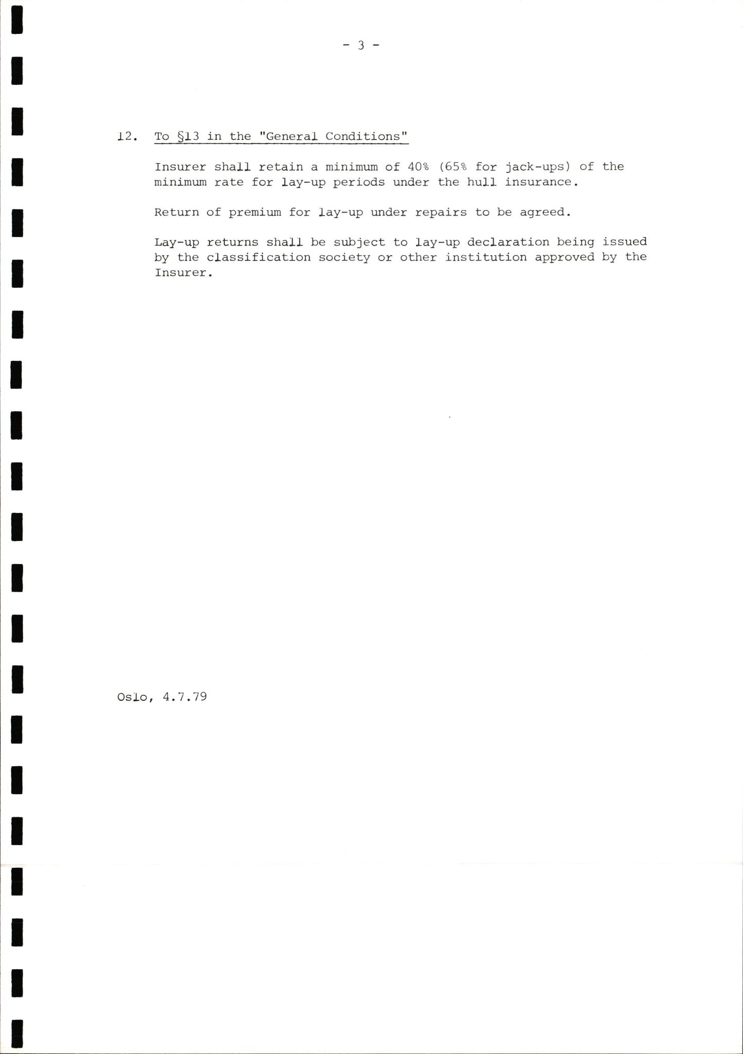 Pa 1503 - Stavanger Drilling AS, AV/SAST-A-101906/2/E/Ec/Eca/L0009: Forsikring, 1975-1980