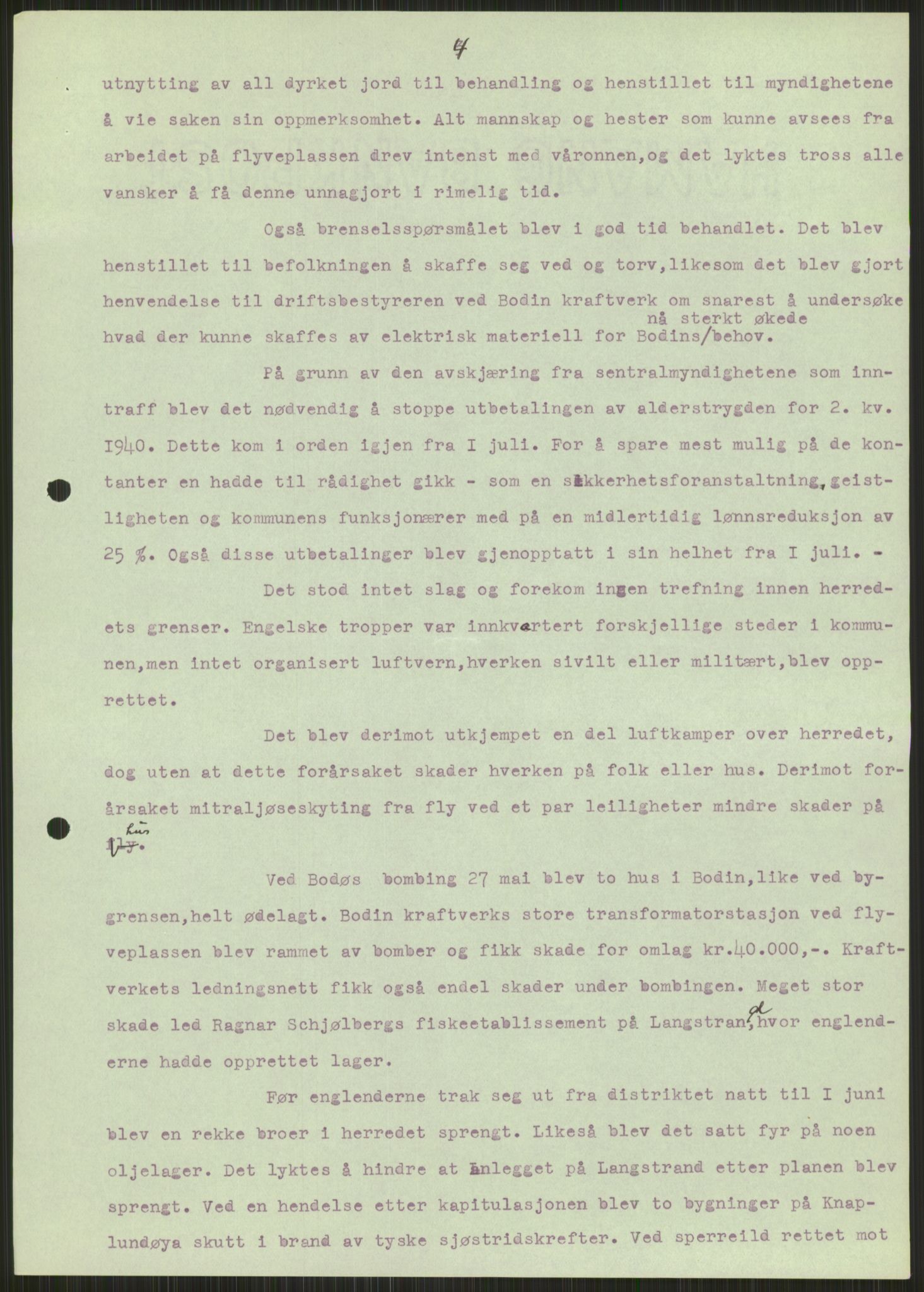 Forsvaret, Forsvarets krigshistoriske avdeling, AV/RA-RAFA-2017/Y/Ya/L0017: II-C-11-31 - Fylkesmenn.  Rapporter om krigsbegivenhetene 1940., 1940, p. 54