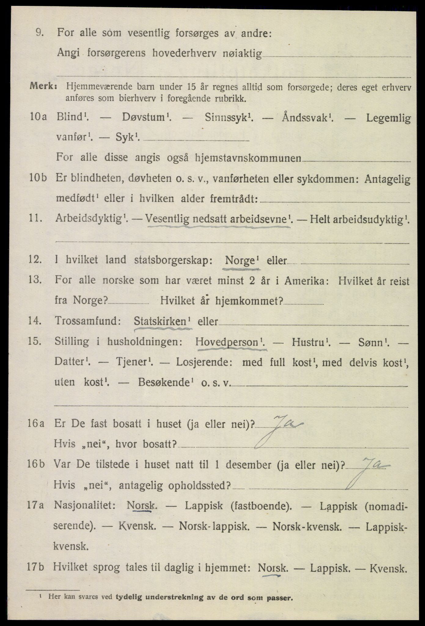 SAT, 1920 census for Otterøy, 1920, p. 2240