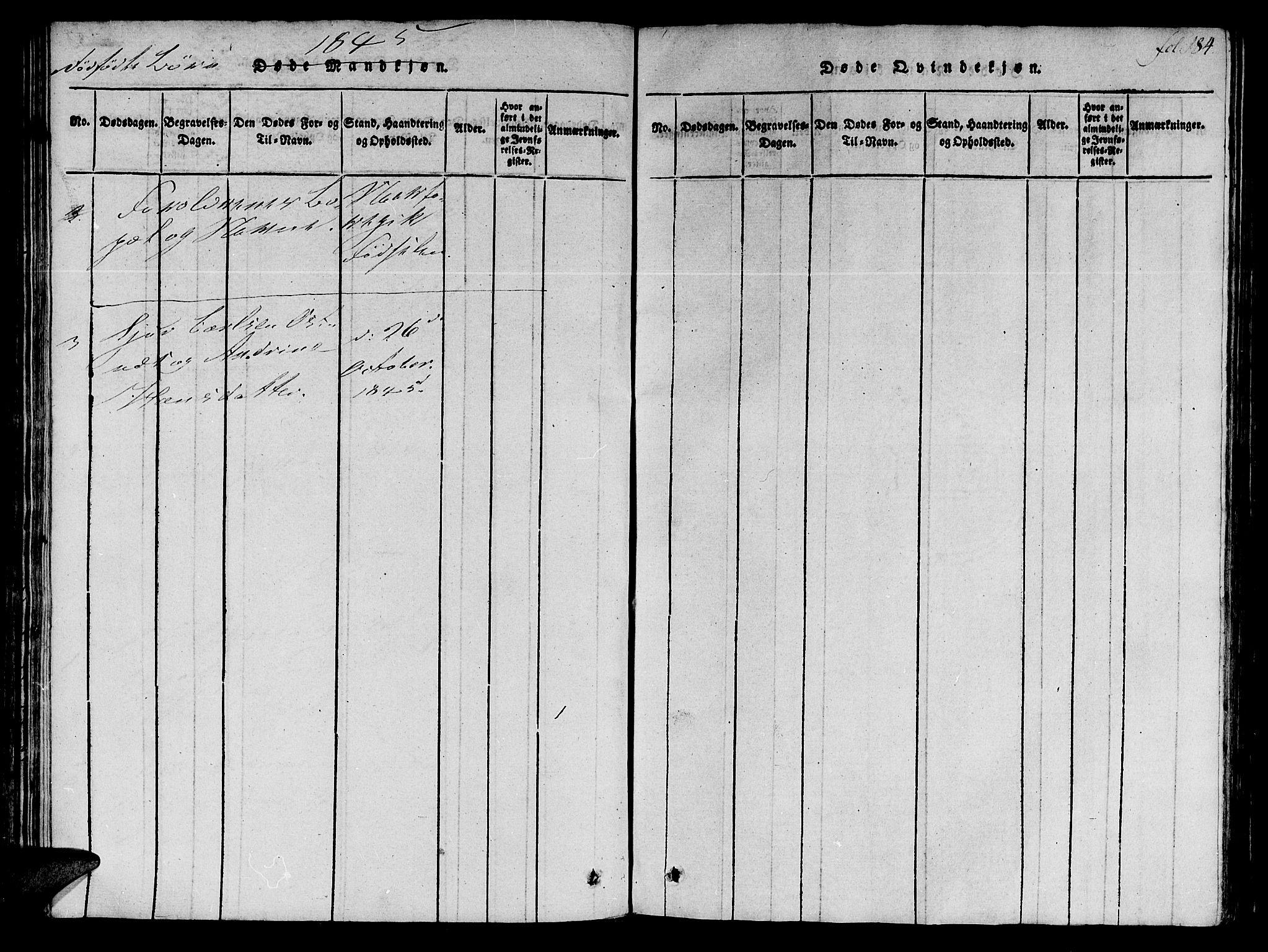 Ministerialprotokoller, klokkerbøker og fødselsregistre - Møre og Romsdal, SAT/A-1454/536/L0495: Parish register (official) no. 536A04, 1818-1847, p. 184