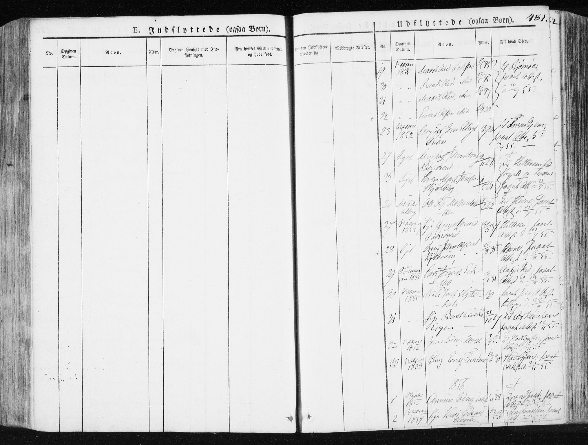Ministerialprotokoller, klokkerbøker og fødselsregistre - Sør-Trøndelag, SAT/A-1456/665/L0771: Parish register (official) no. 665A06, 1830-1856, p. 481