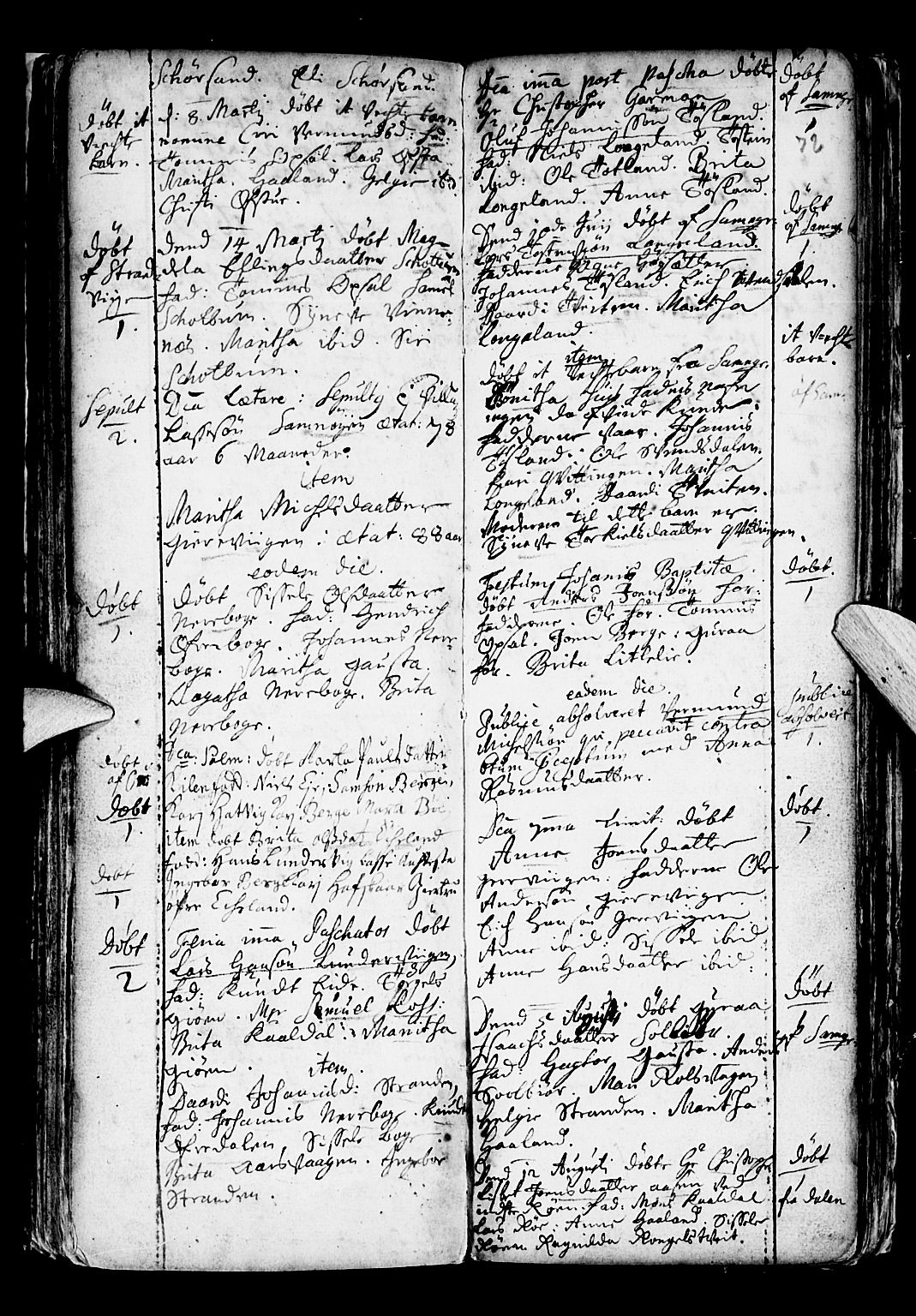 Os sokneprestembete, SAB/A-99929: Parish register (official) no. A 6, 1669-1719, p. 72