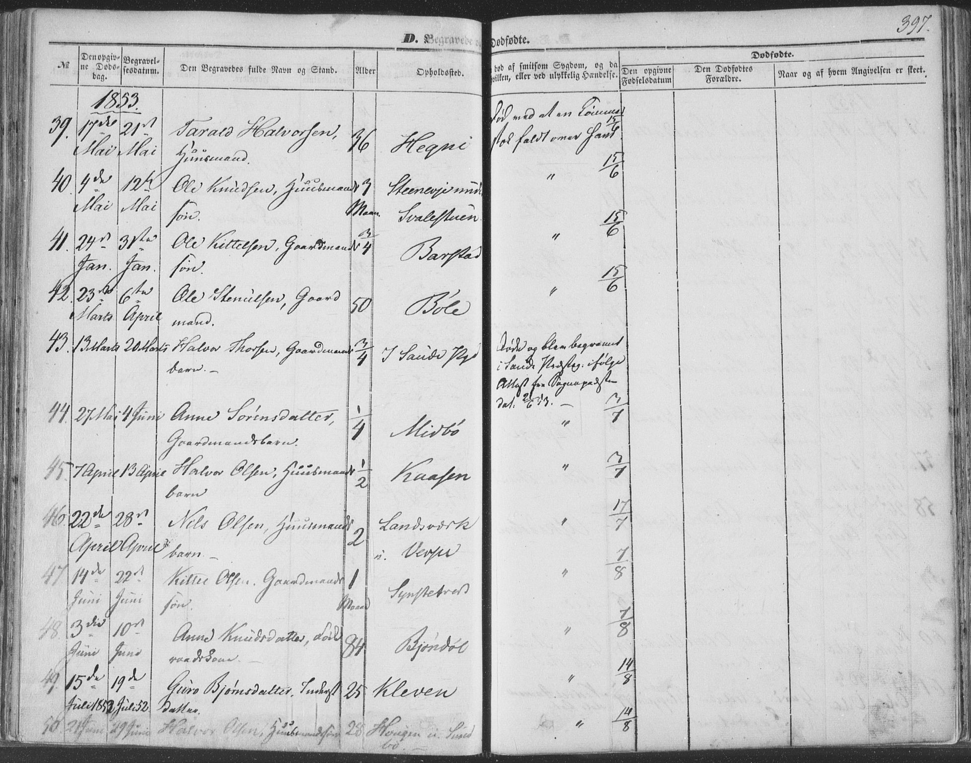 Seljord kirkebøker, SAKO/A-20/F/Fa/L012b: Parish register (official) no. I 12B, 1850-1865, p. 397