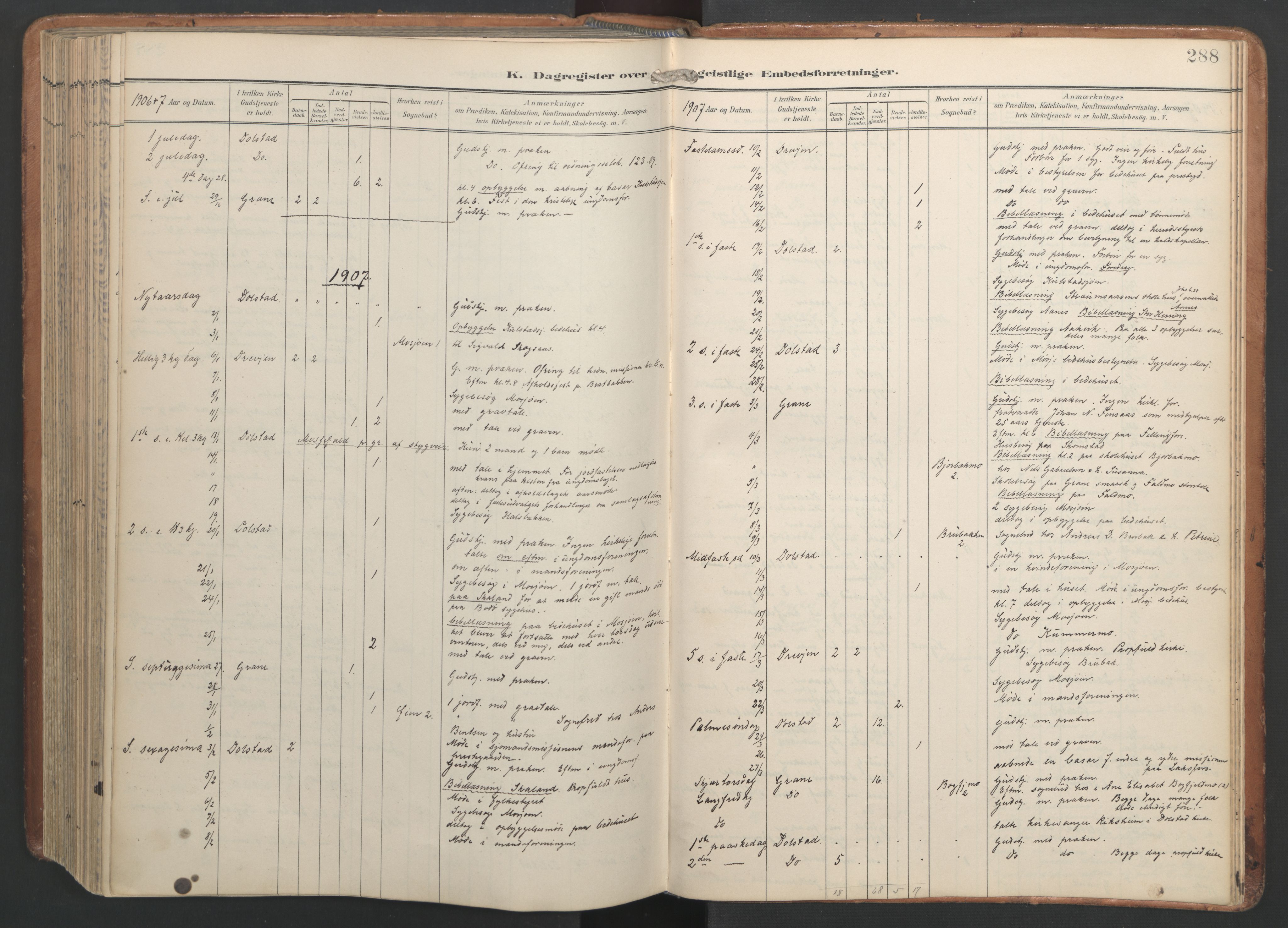 Ministerialprotokoller, klokkerbøker og fødselsregistre - Nordland, AV/SAT-A-1459/820/L0298: Parish register (official) no. 820A19, 1897-1915, p. 288