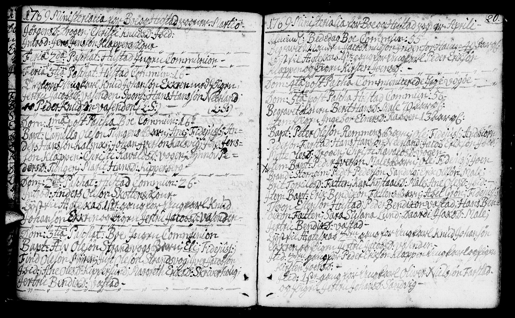 Ministerialprotokoller, klokkerbøker og fødselsregistre - Møre og Romsdal, AV/SAT-A-1454/566/L0761: Parish register (official) no. 566A02 /1, 1767-1817, p. 20