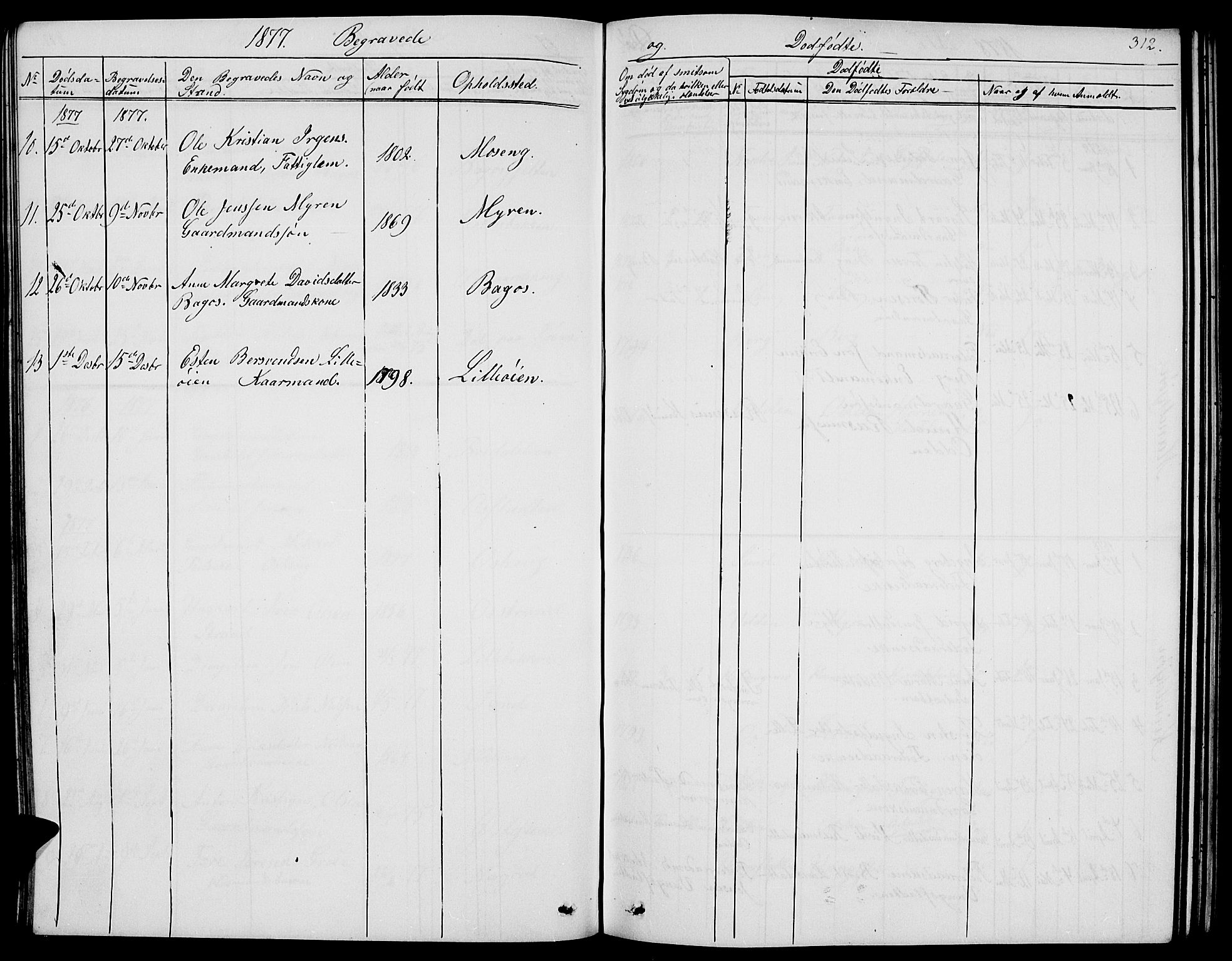 Tolga prestekontor, AV/SAH-PREST-062/L/L0004: Parish register (copy) no. 4, 1845-1887, p. 312