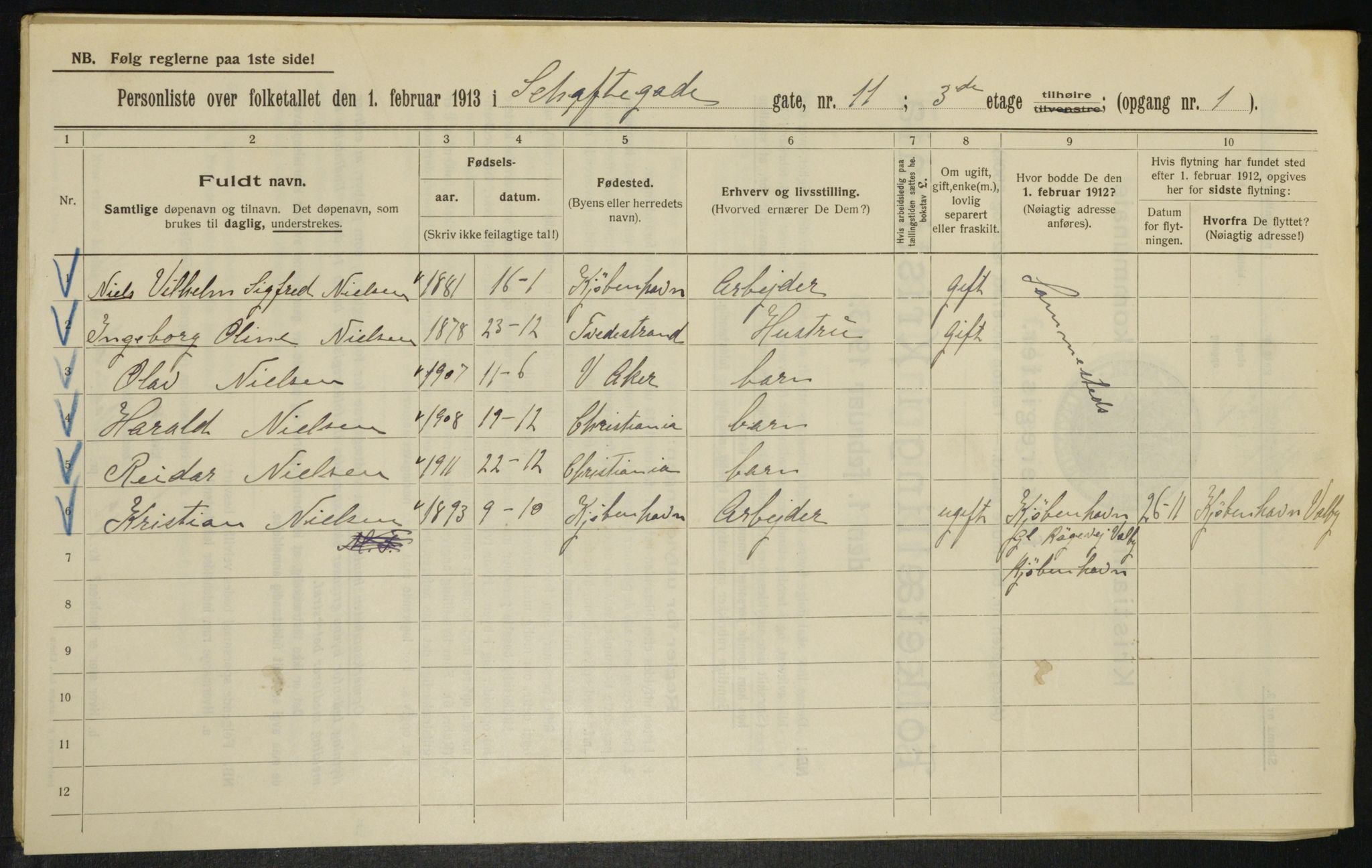 OBA, Municipal Census 1913 for Kristiania, 1913, p. 89375