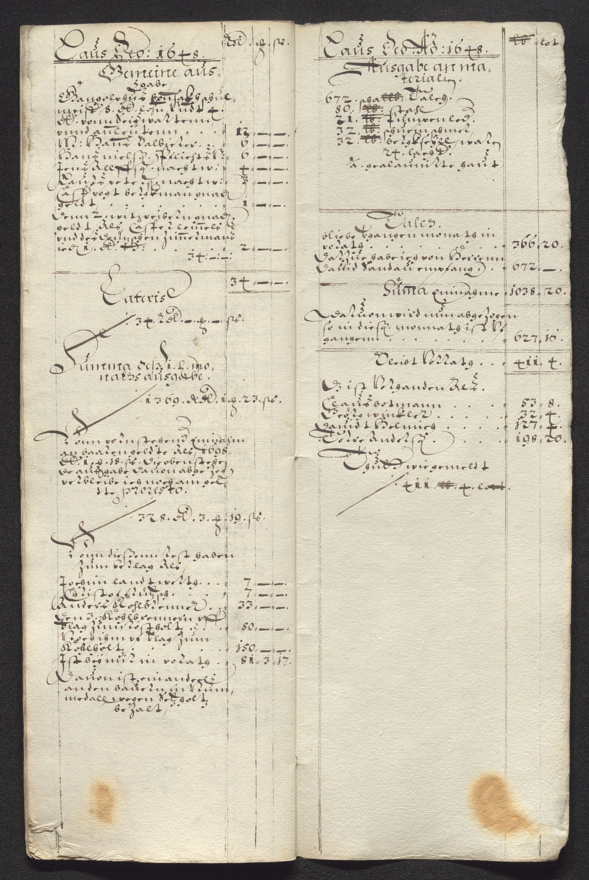 Kongsberg Sølvverk 1623-1816, SAKO/EA-3135/001/D/Dc/Dcd/L0022: Utgiftsregnskap for gruver m.m., 1647-1648, p. 869