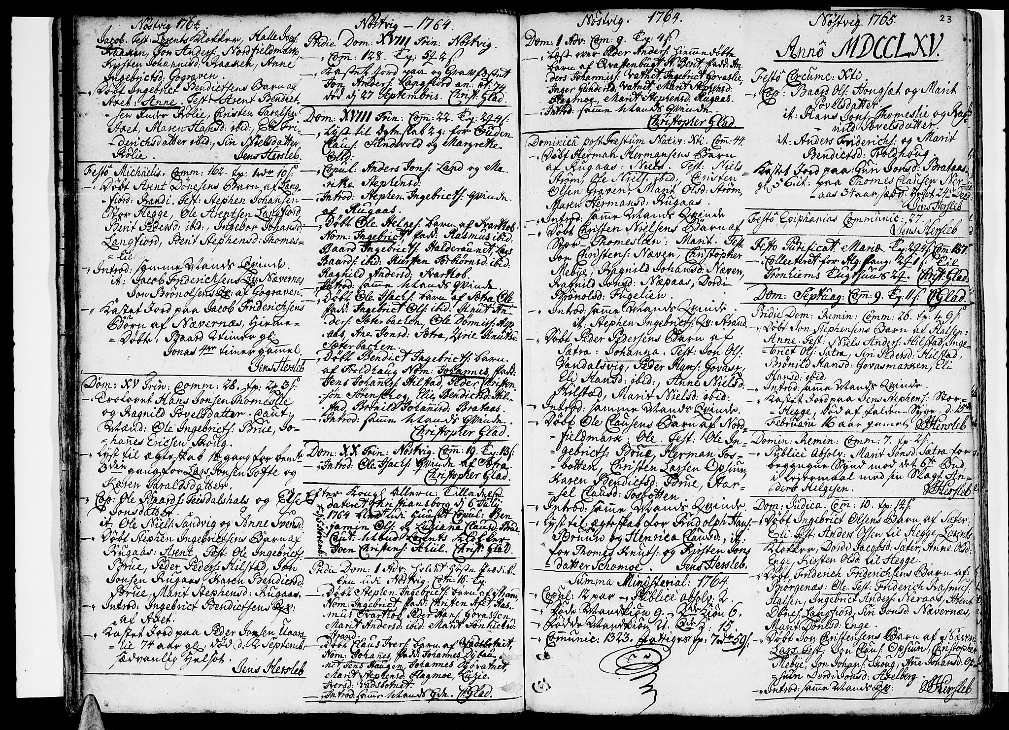 Ministerialprotokoller, klokkerbøker og fødselsregistre - Nordland, SAT/A-1459/814/L0222: Parish register (official) no. 814A03, 1752-1819, p. 23