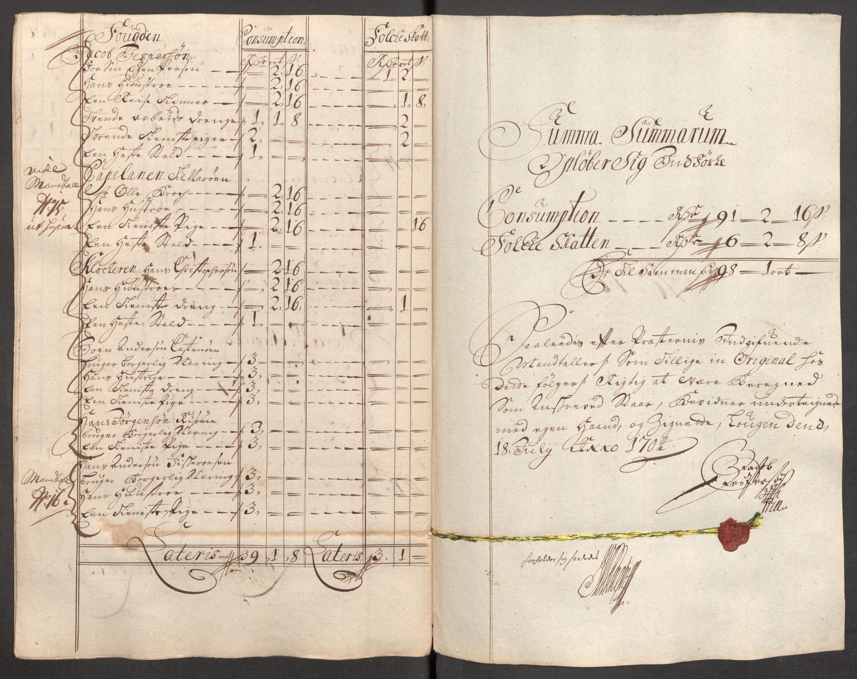 Rentekammeret inntil 1814, Reviderte regnskaper, Fogderegnskap, RA/EA-4092/R64/L4428: Fogderegnskap Namdal, 1703-1704, p. 327