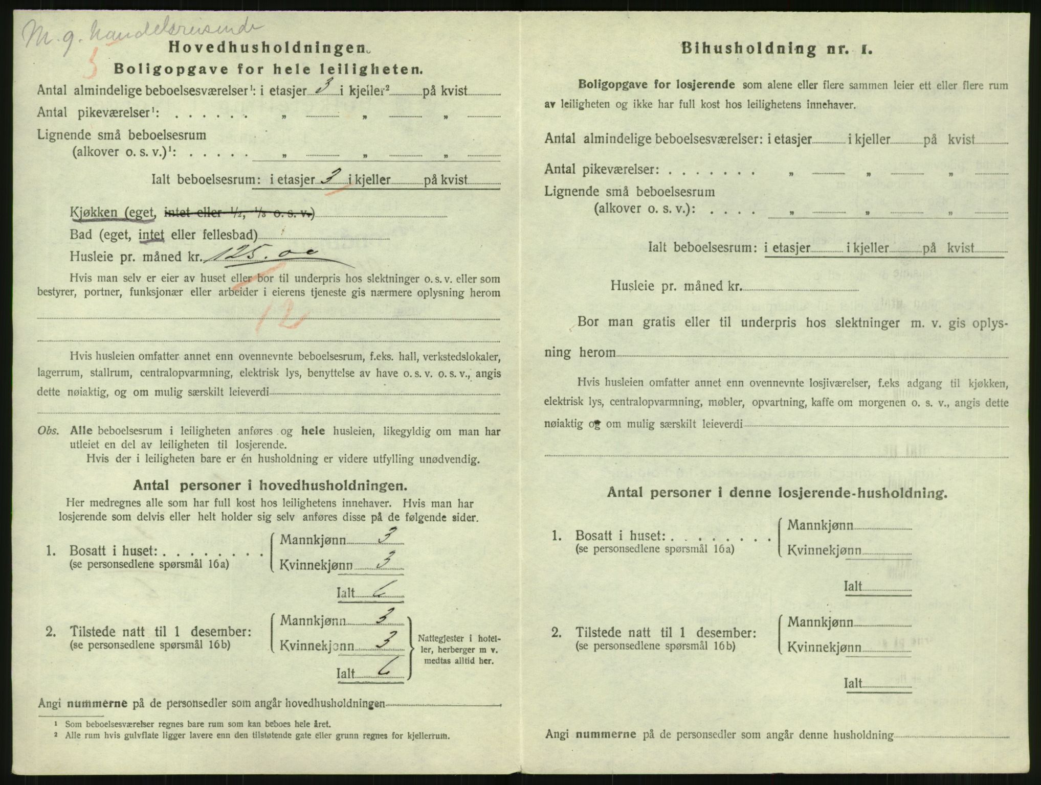 SAT, 1920 census for Trondheim, 1920, p. 17407