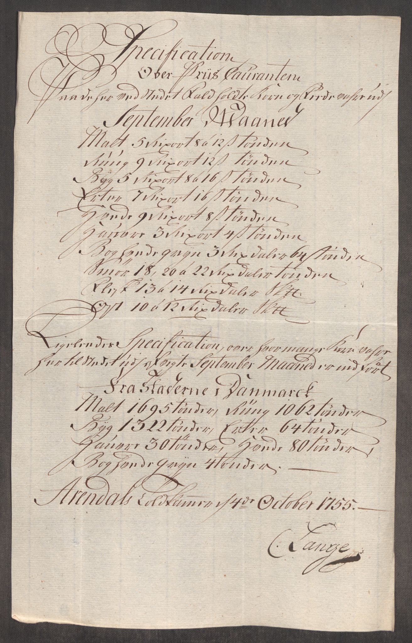 Rentekammeret inntil 1814, Realistisk ordnet avdeling, AV/RA-EA-4070/Oe/L0005: [Ø1]: Priskuranter, 1753-1757, p. 552