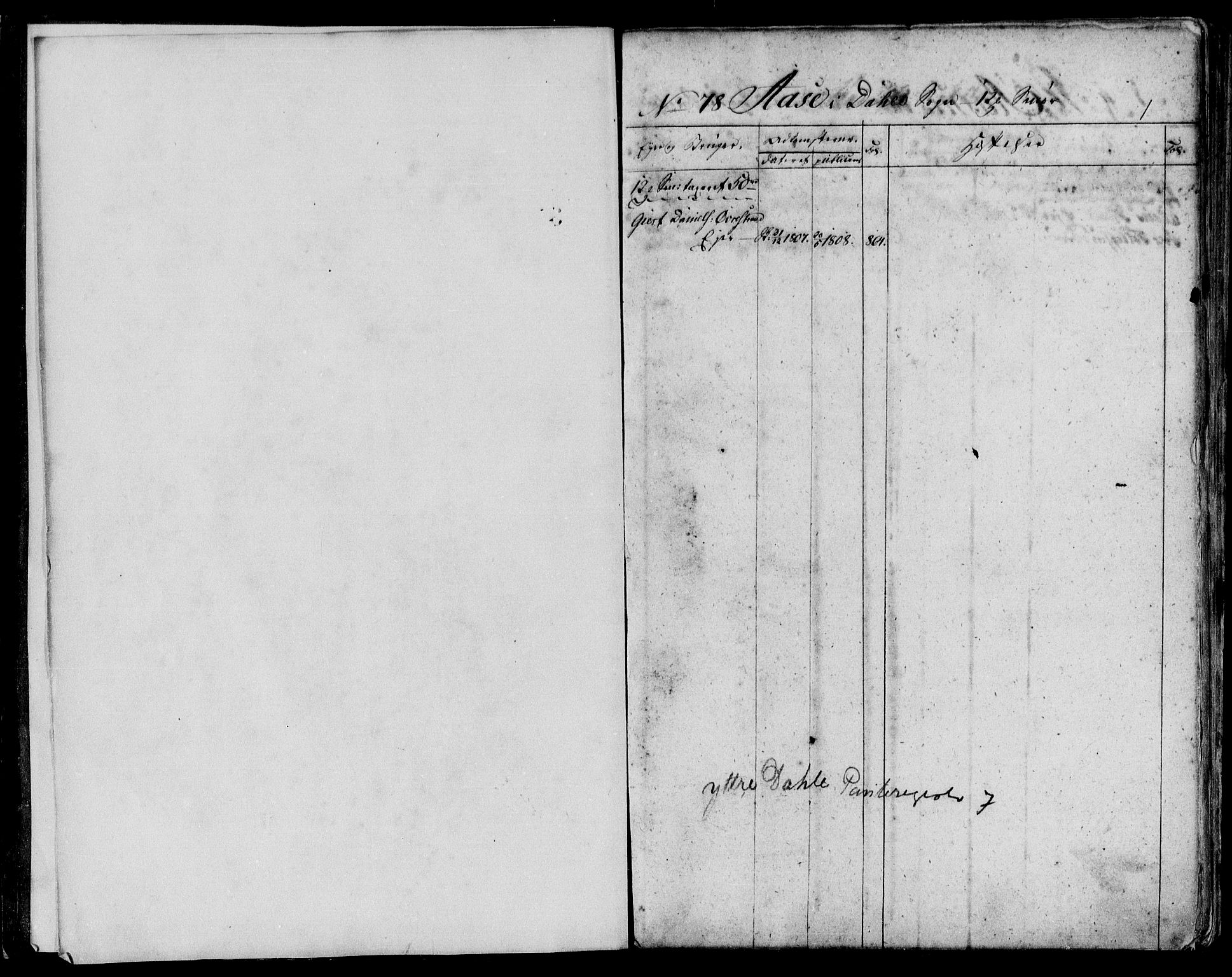Sunnfjord tingrett, SAB/A-3201/1/G/Ga/Gab/L0001: Mortgage register no. II.A.b.1, 1800-1825, p. 1